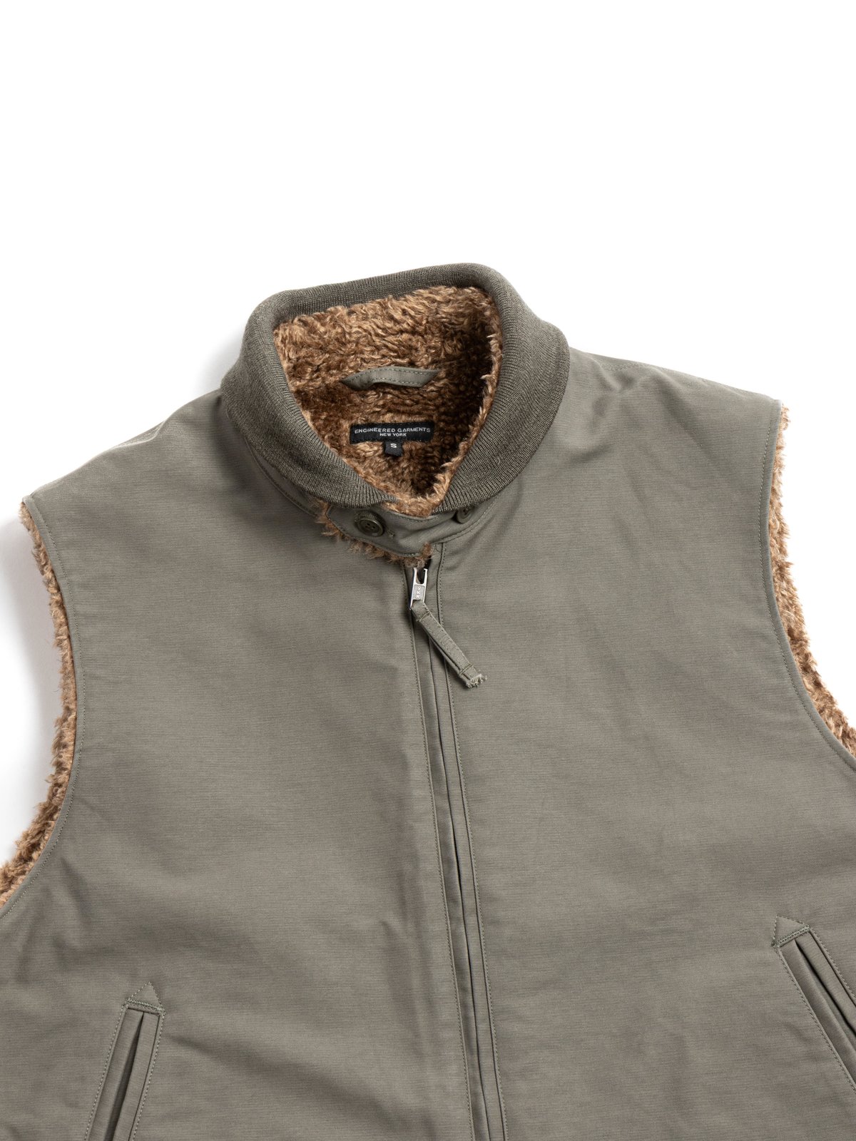 LL VEST OLIVE COTTON DOUBLE CLOTH - Image 2