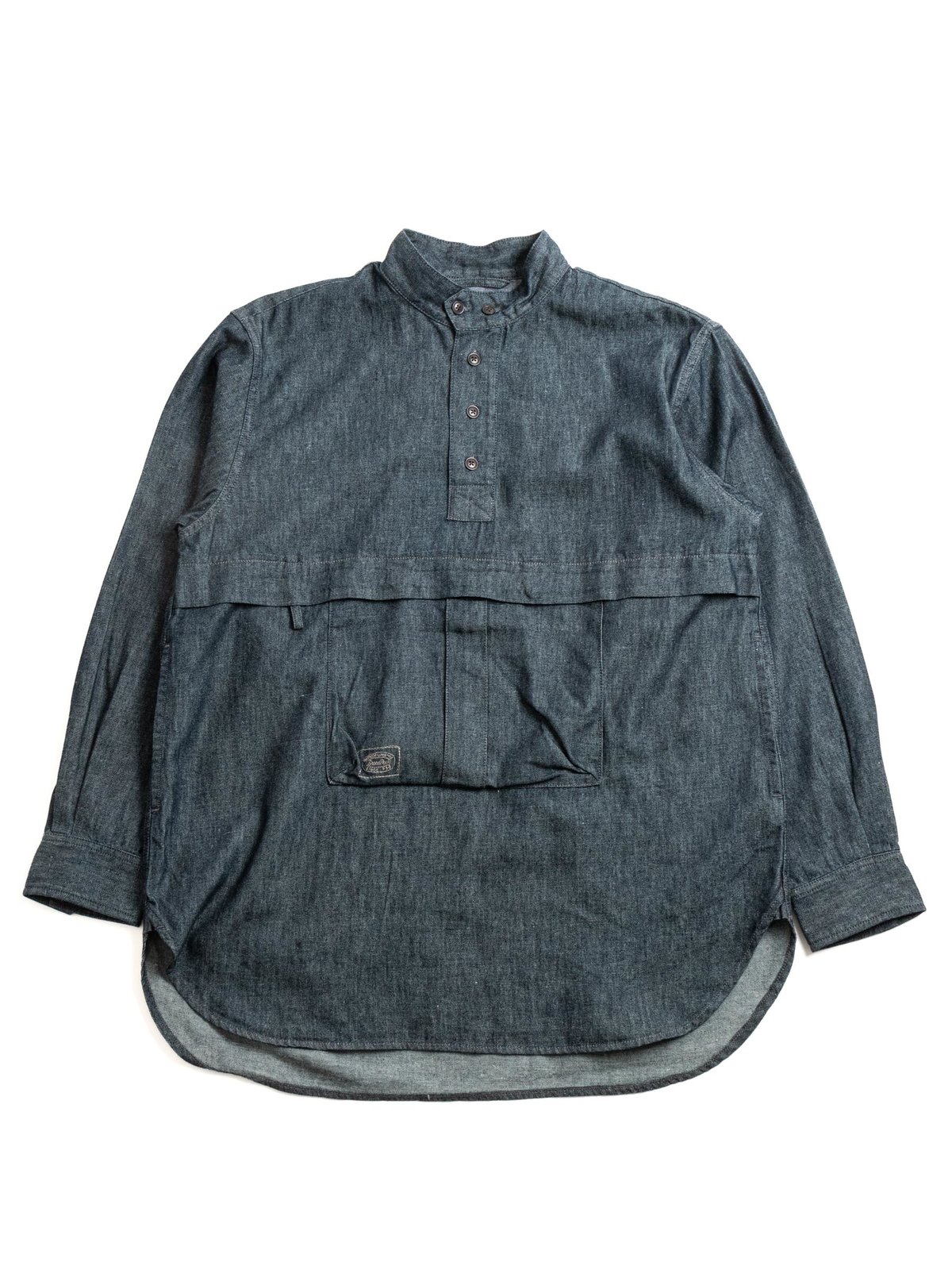 TAKIBI LIGHT DENIM UTILITY PULLOVER INDIGO by A Vontade The Bureau Belfast The Bureau Belfast