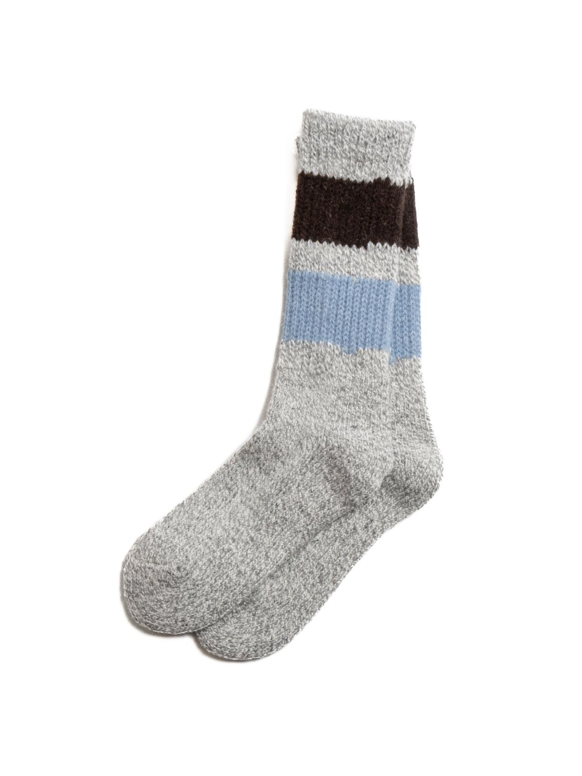 RETRO WINTER OUTDOOR SOCKS GRY/D.BW/L.BL - Image 2