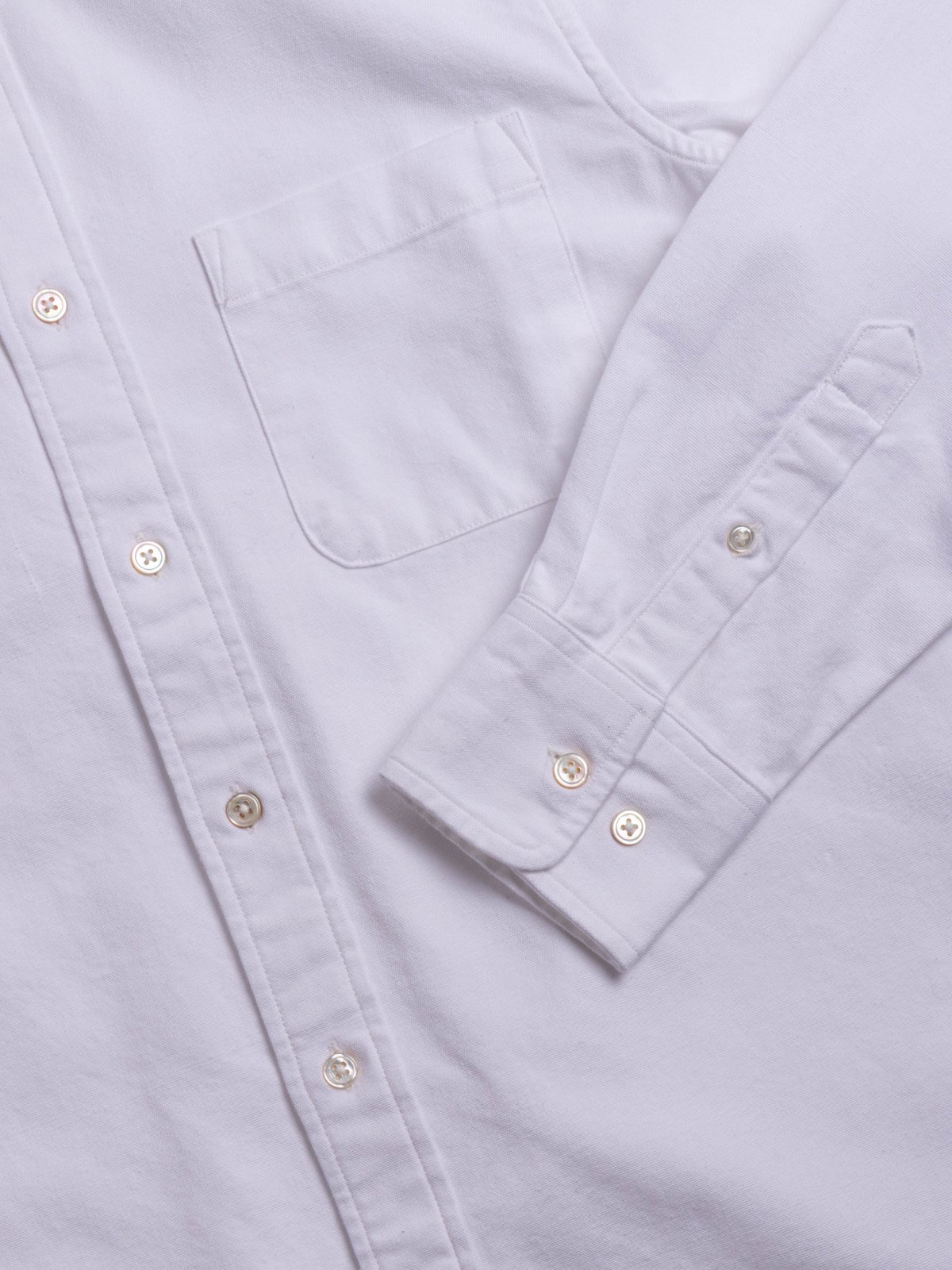 (OM45475.45) TBB HAND WOVEN 7oz TWO PLY OXFORD WEAVE STRAIGHT HEM SHIRT - Image 3