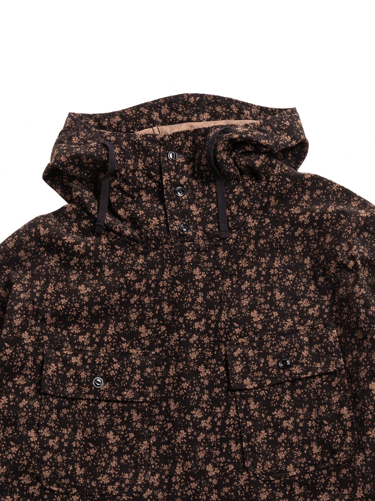 CAGOULE SHIRT BLACK 21W CORDUROY SMALL FLORAL PRINT - Image 2