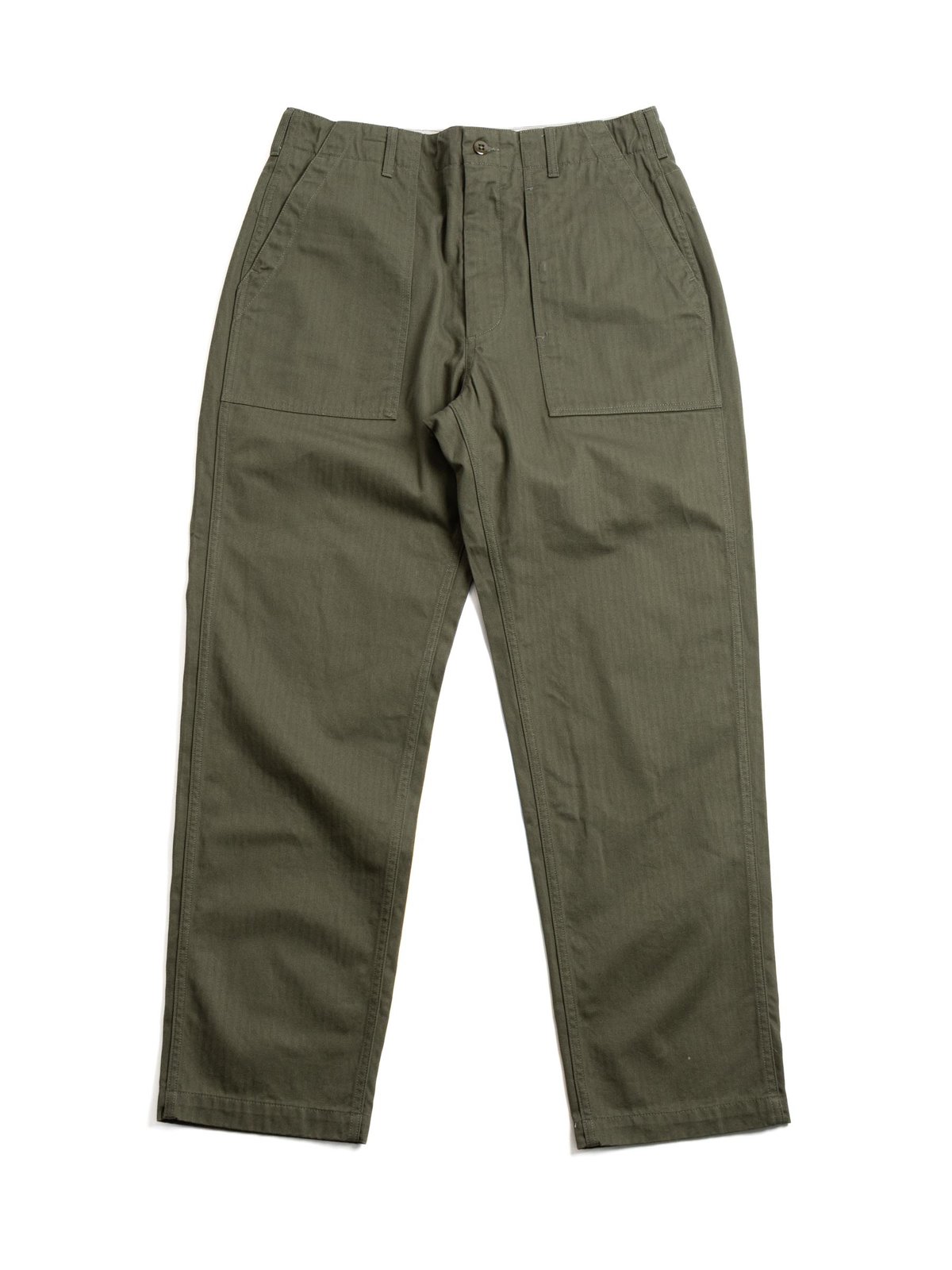 Engineered Garments Fatigue Pant Olive Cotton Herringbone Twill