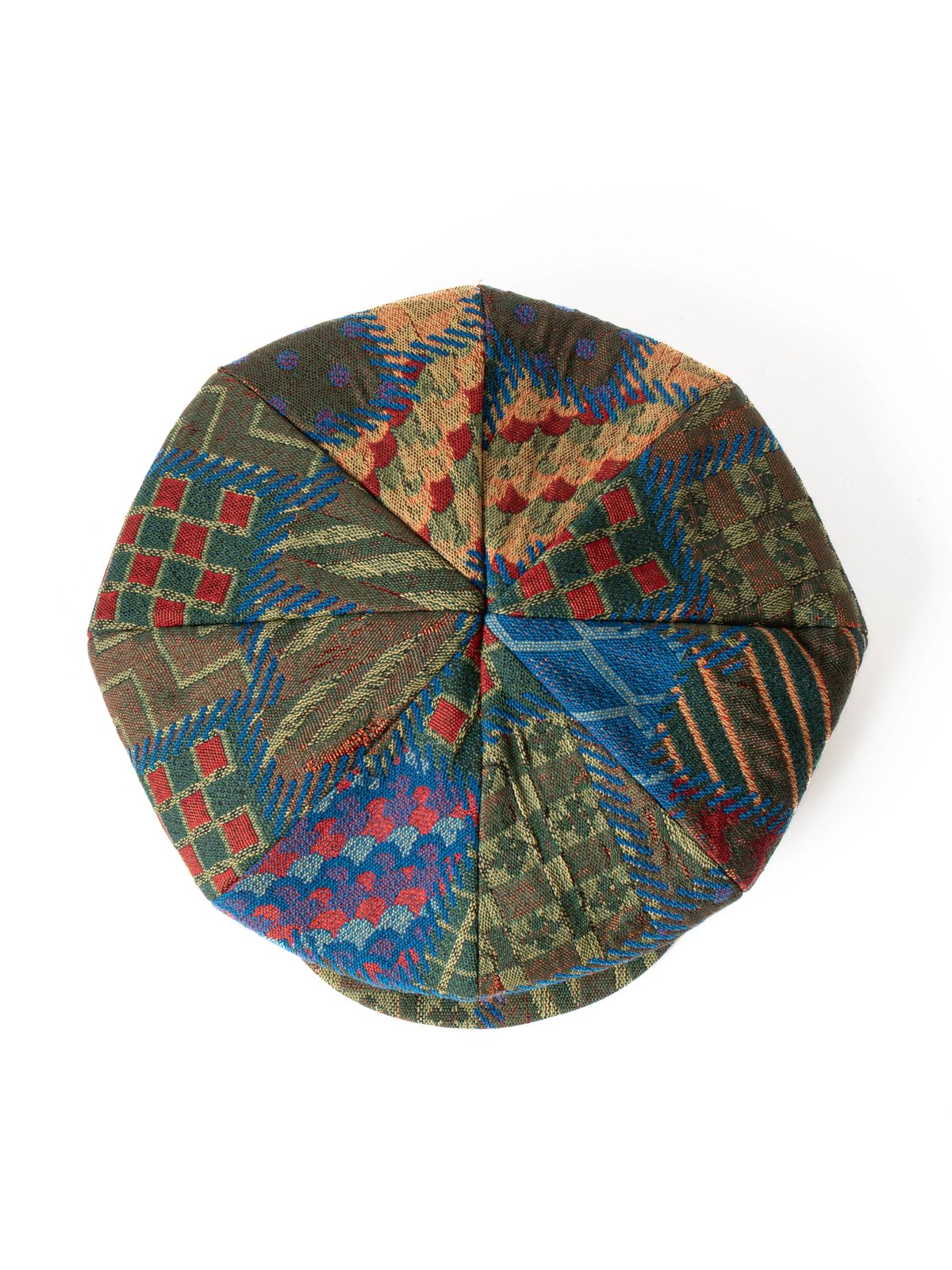 NEWSBOY CAP MULTI COLOR GEOMETRIC PW JACQUARD - Image 4