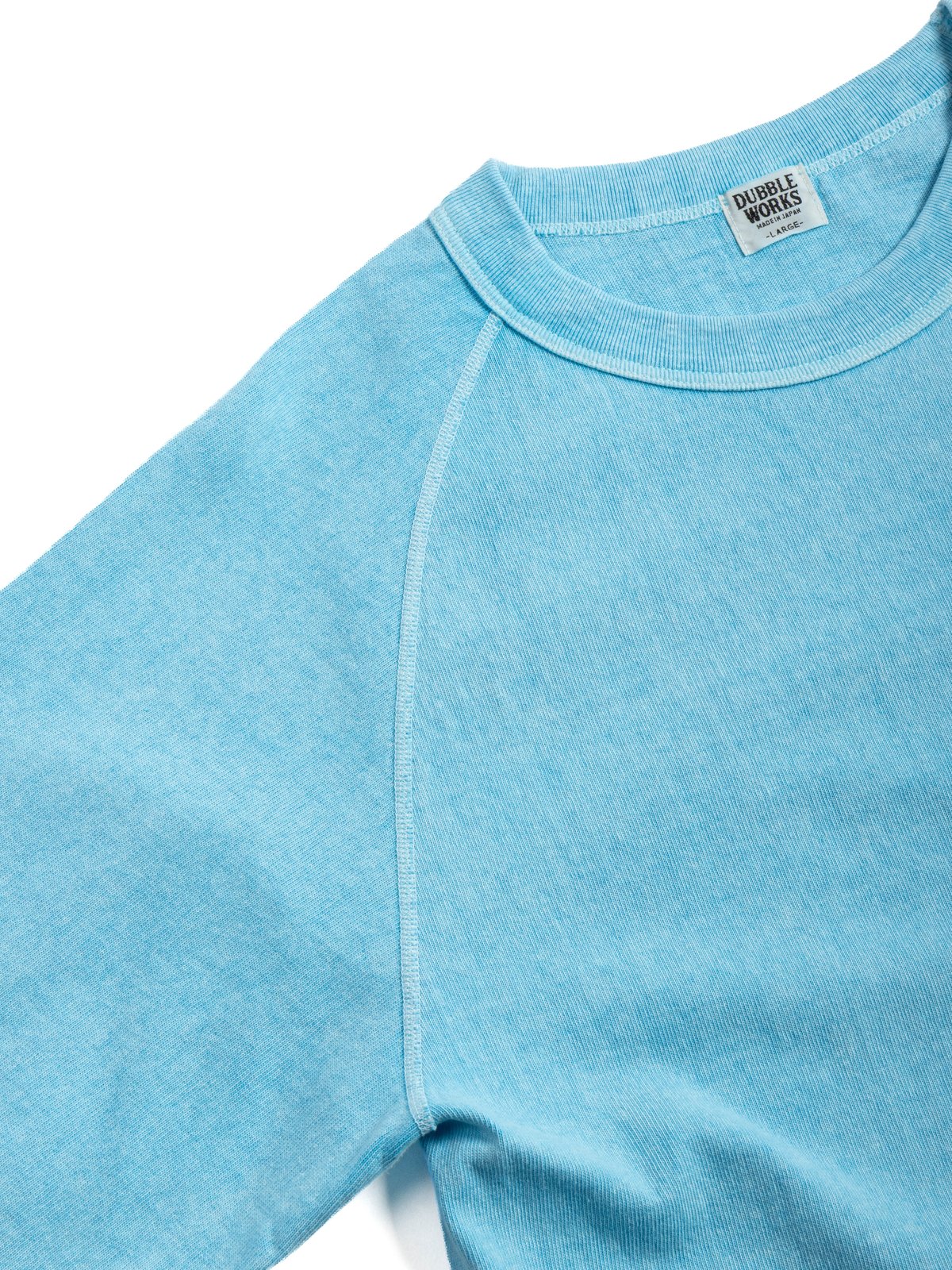 (LOT 37005PD) 9.5OZ HEAVY WEIGHT RAGLAN SLEEVE TEE / PD.LIGHT BLUE - Image 2