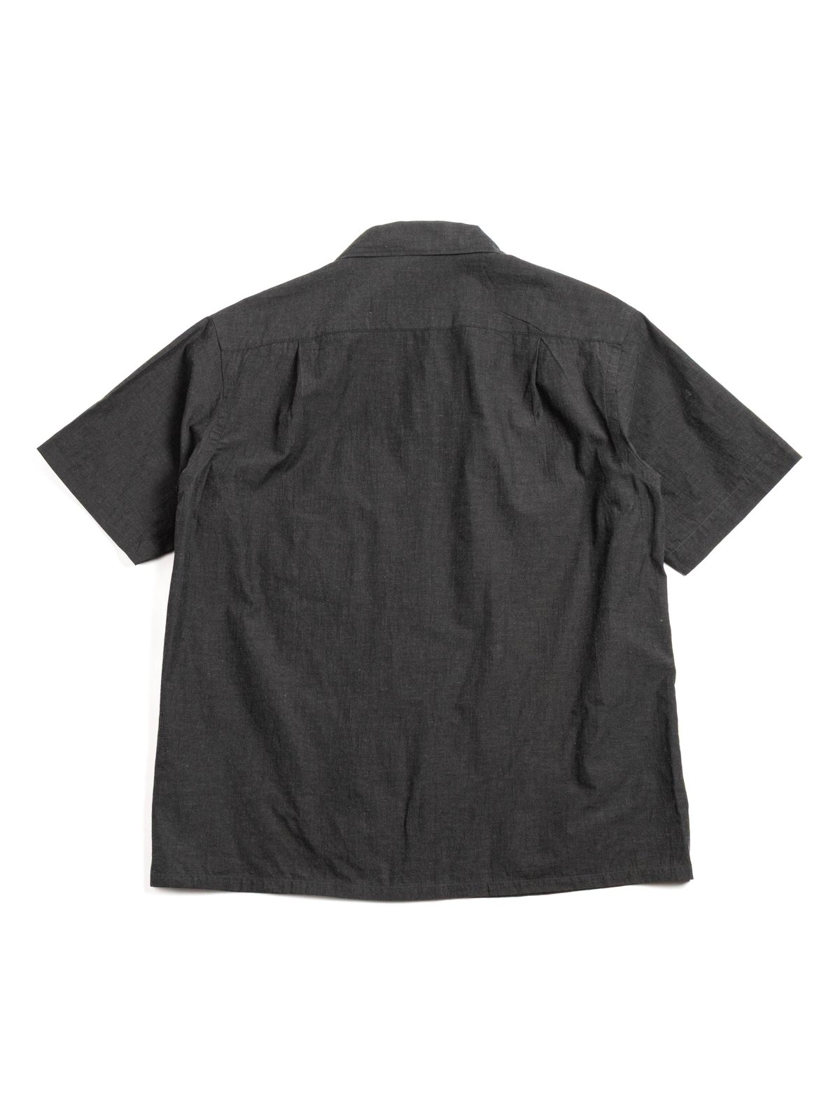 (VTD&ndash;0383&ndash;SH) OPEN COLLAR SS COTTON LINEN HARD TWIST WEATHER CLOTH CHARCOAL - Image 4