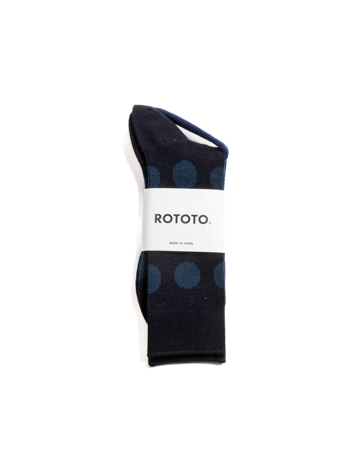 (R1628) PORTHOLE DOT SOCKS NAVY / INDIGO - Image 1
