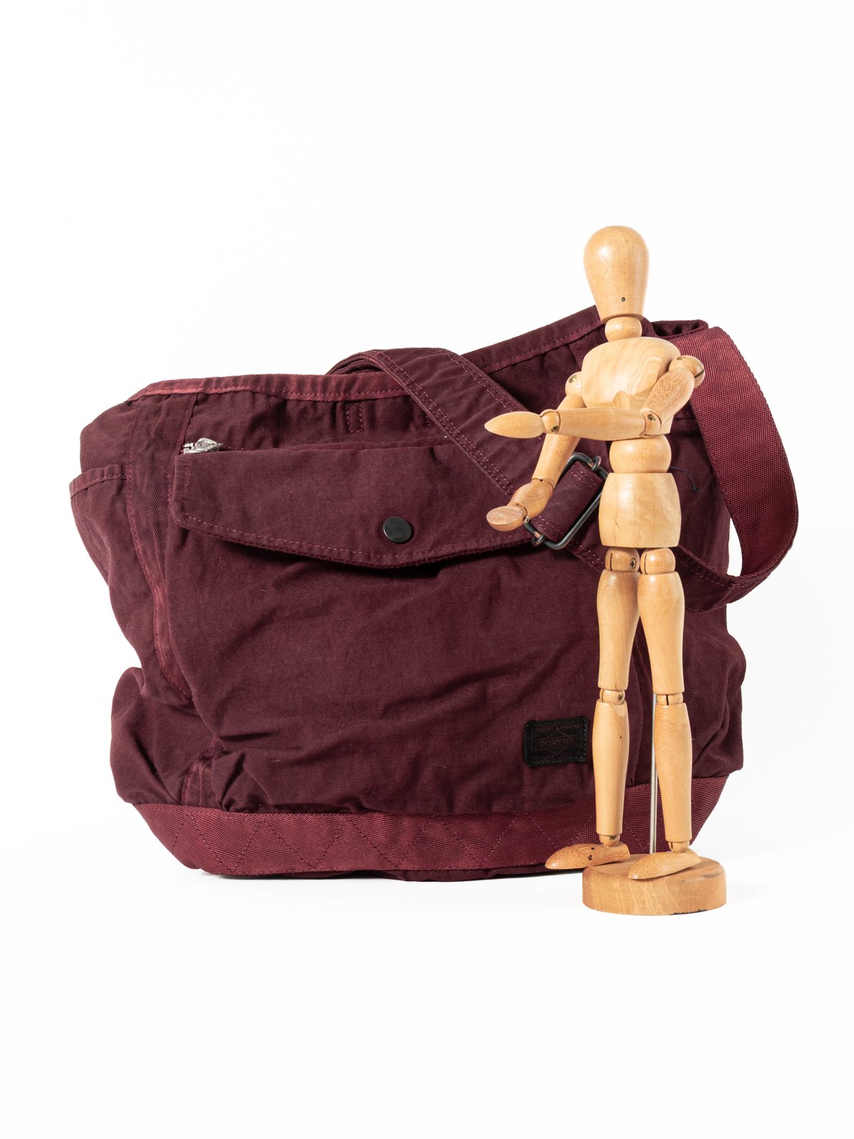 PORTER / CRAG SHOULDER BAG (L) MAROON - Image 1