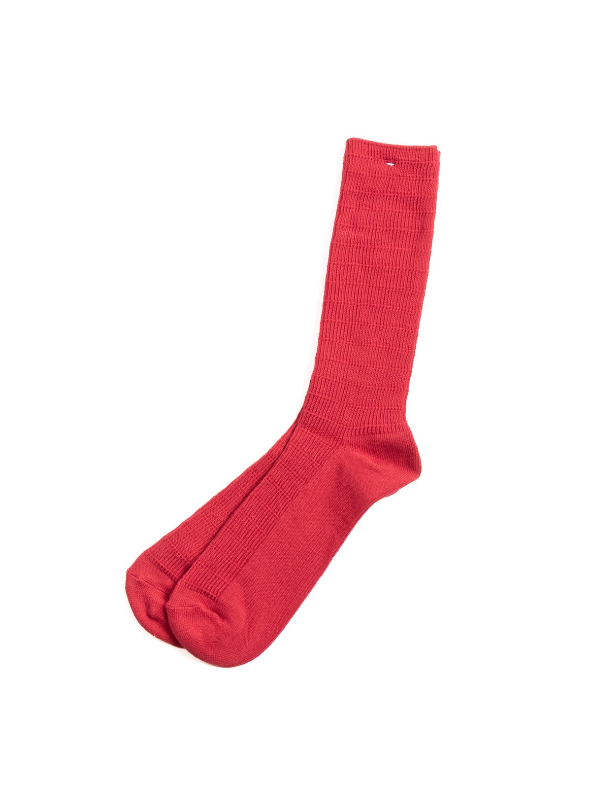 STITCHED RIB CREW / ORGANIC COTTON RED - Image 2