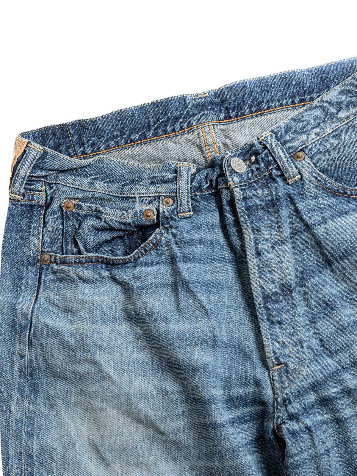 LOT 2ND HAND SERIES 1101 USED WASH REGULAR 12OZ DENIM JEAN - Image 2