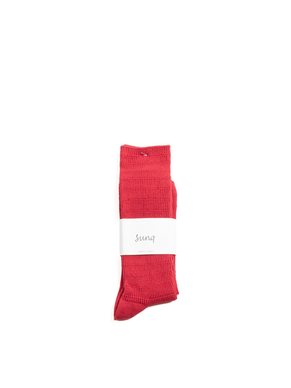 STITCHED RIB CREW / ORGANIC COTTON RED - Image 1