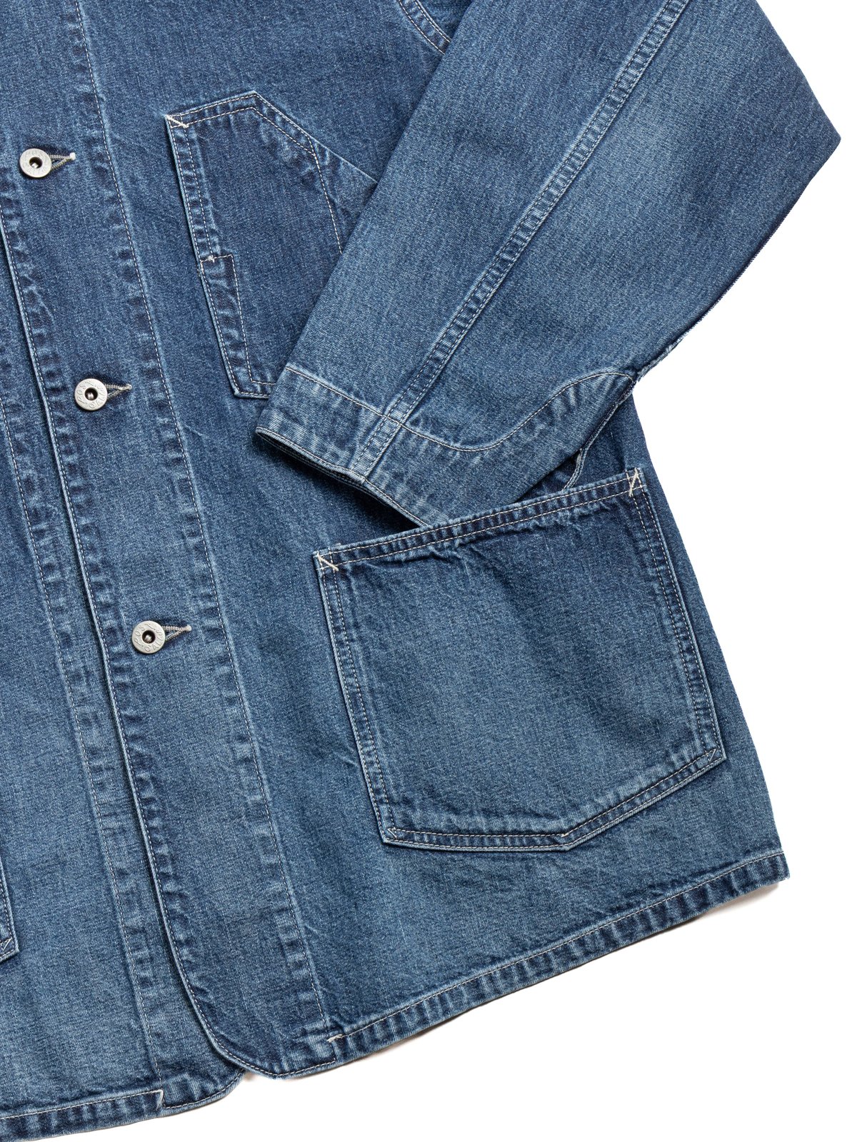(1101&ndash;01W) NO.1 JACKET / 10OZ INDIGO DENIM WORN WASH - Image 3