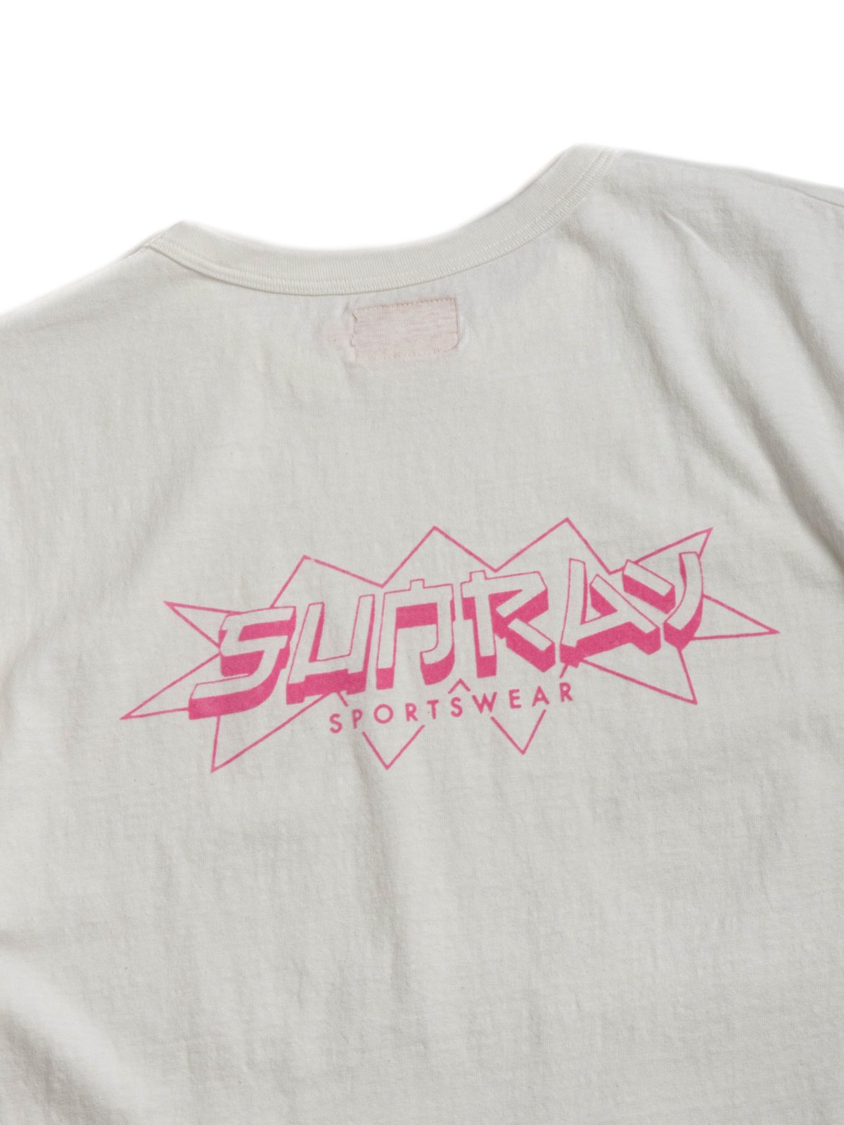HALEIWA S/S T–SHIRT OFF WHITE / PINK PRINT - Image 5
