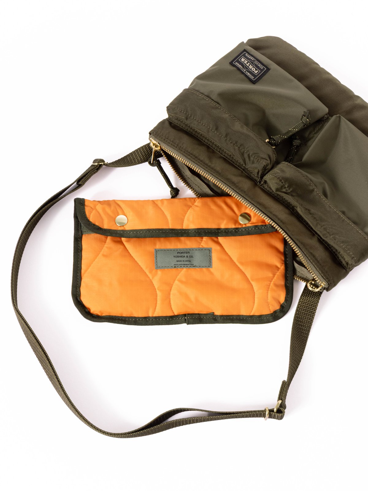 PORTER FORCE SHOULDER BAG 2 OLIVE - Image 5