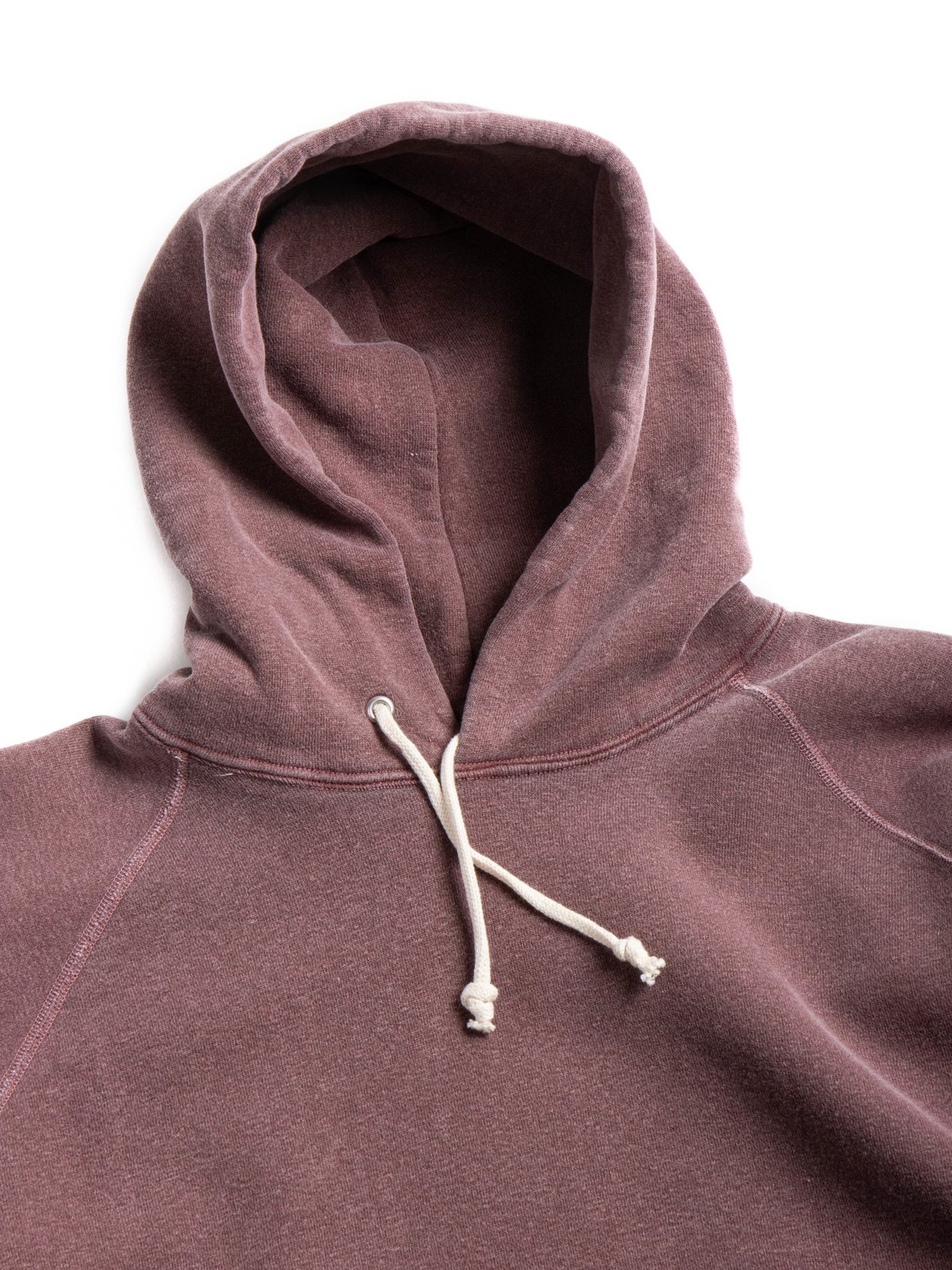 (LOT 83004PD) FLATSEAMS RAGLAN SWEAT HOODIE P.D. BORDEAUX - Image 3