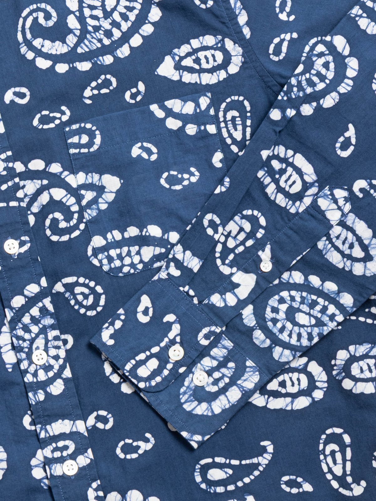 (OM45645.33) STANDARD WEAVE BATIK SHIRT WHITE PRINT - Image 3