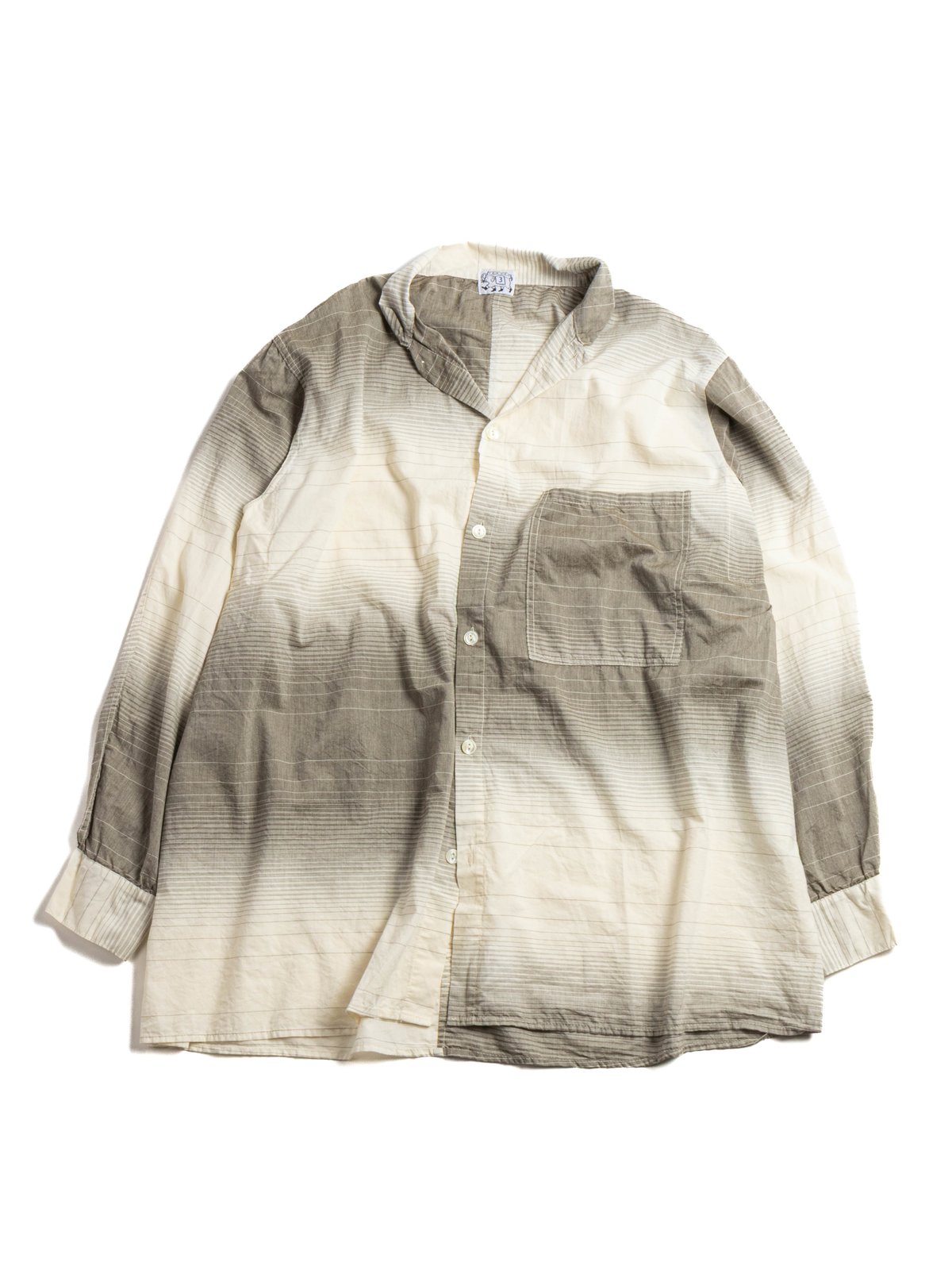 PLASTRON SHIRT DOPPLER STRIPE COTTON CAMBRIC RINSED - Image 1