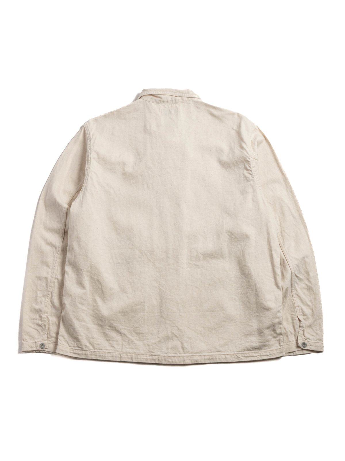 (47&ndash;706E) MILITARY SHIRT JACKET COTTON LINEN DENIM NATURAL - Image 3