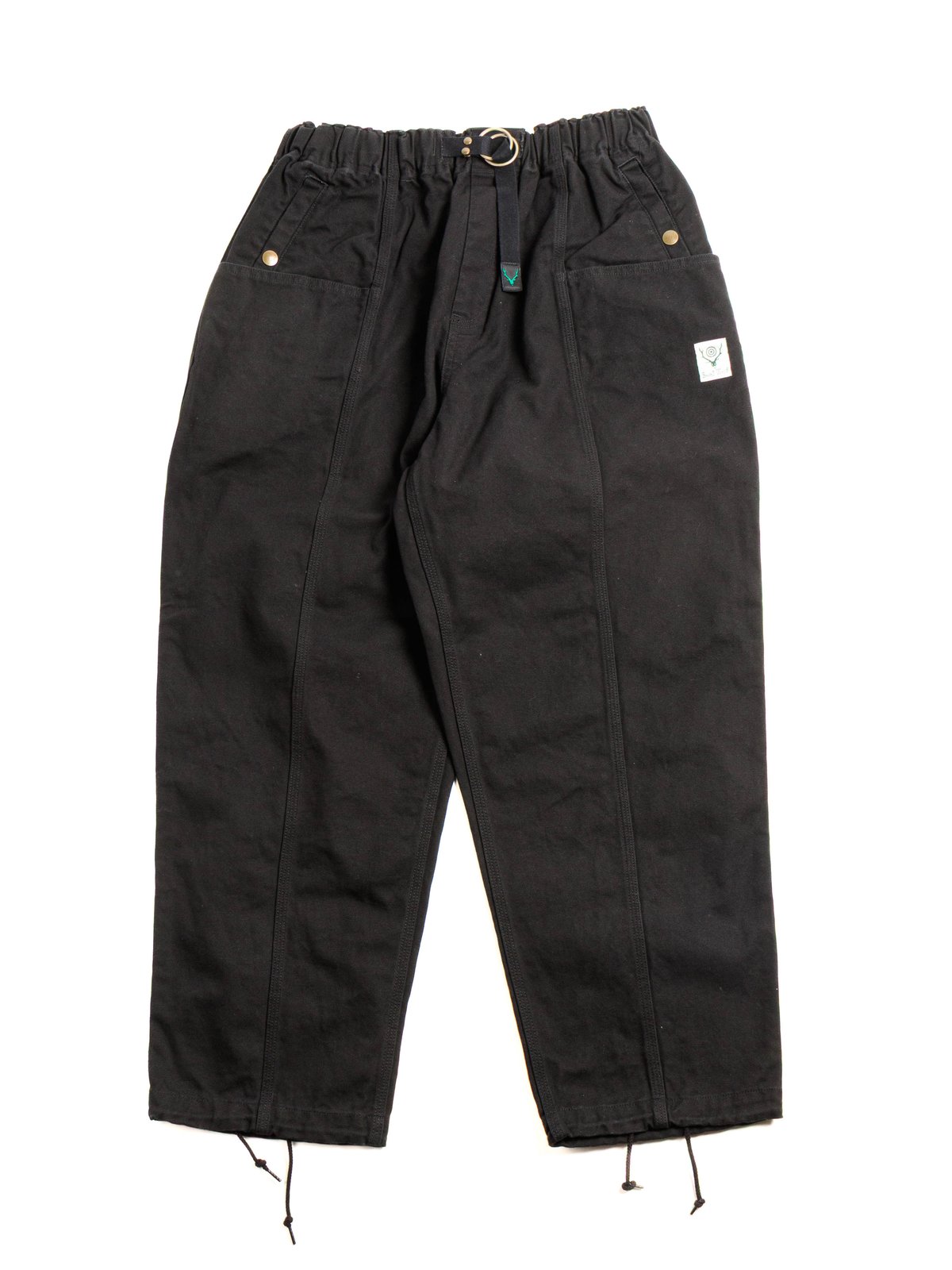 BELTED C.S. PANT 11.5oz COTTON CANVAS BLACK - Image 1