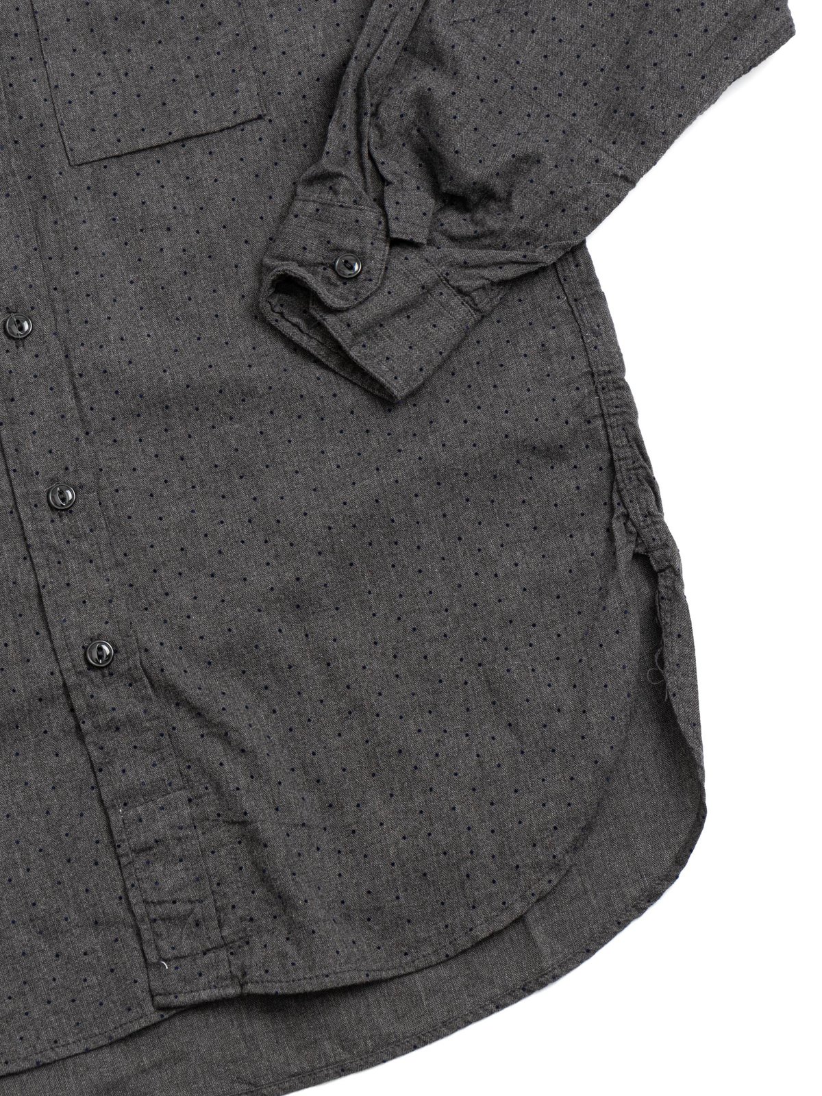 WORK SHIRT GREY NAVY POLKA DOT FLANNEL - Image 3