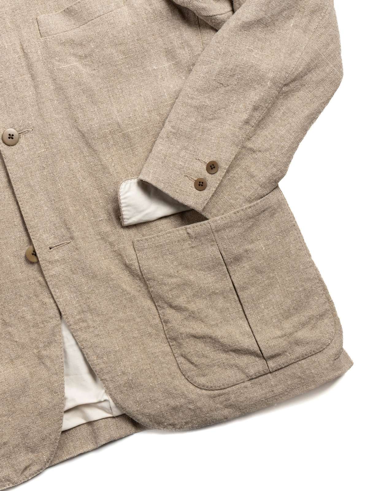 8 LINEN FARMER&rsquo;S No,1 JACKET NATURAL - Image 3