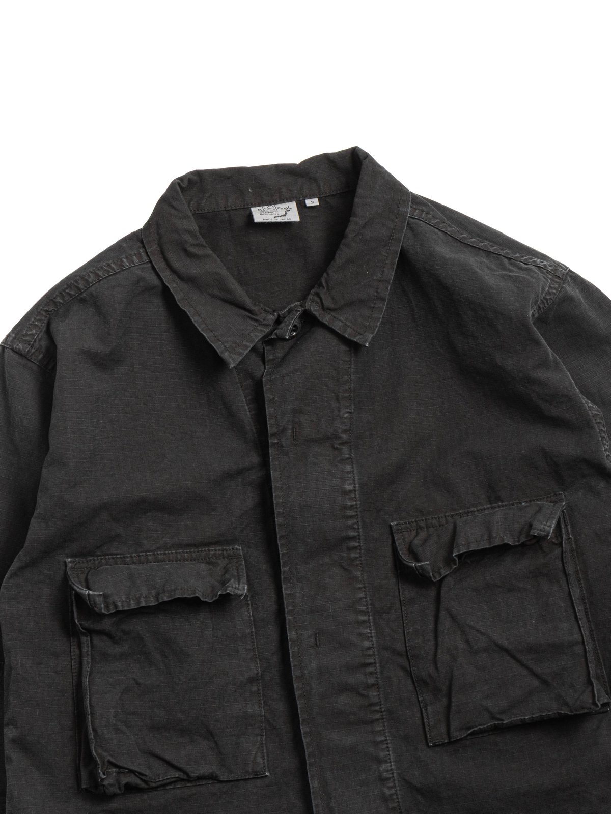 (6110) B.D.U. JACKET RIPSTOP BLACK STONE - Image 2