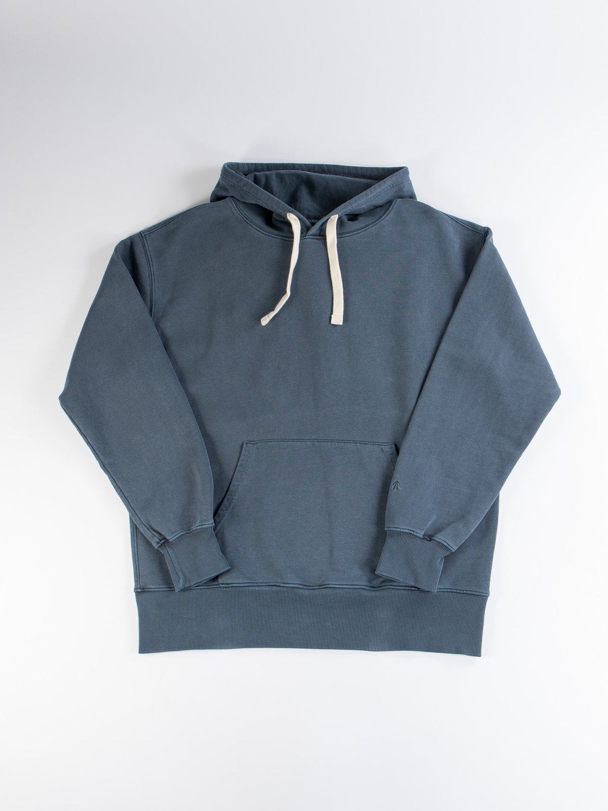 Black Navy Embroidered Logo Crew Hoodie By Nigel Cabourn The Bureau Belfast The Bureau Belfast