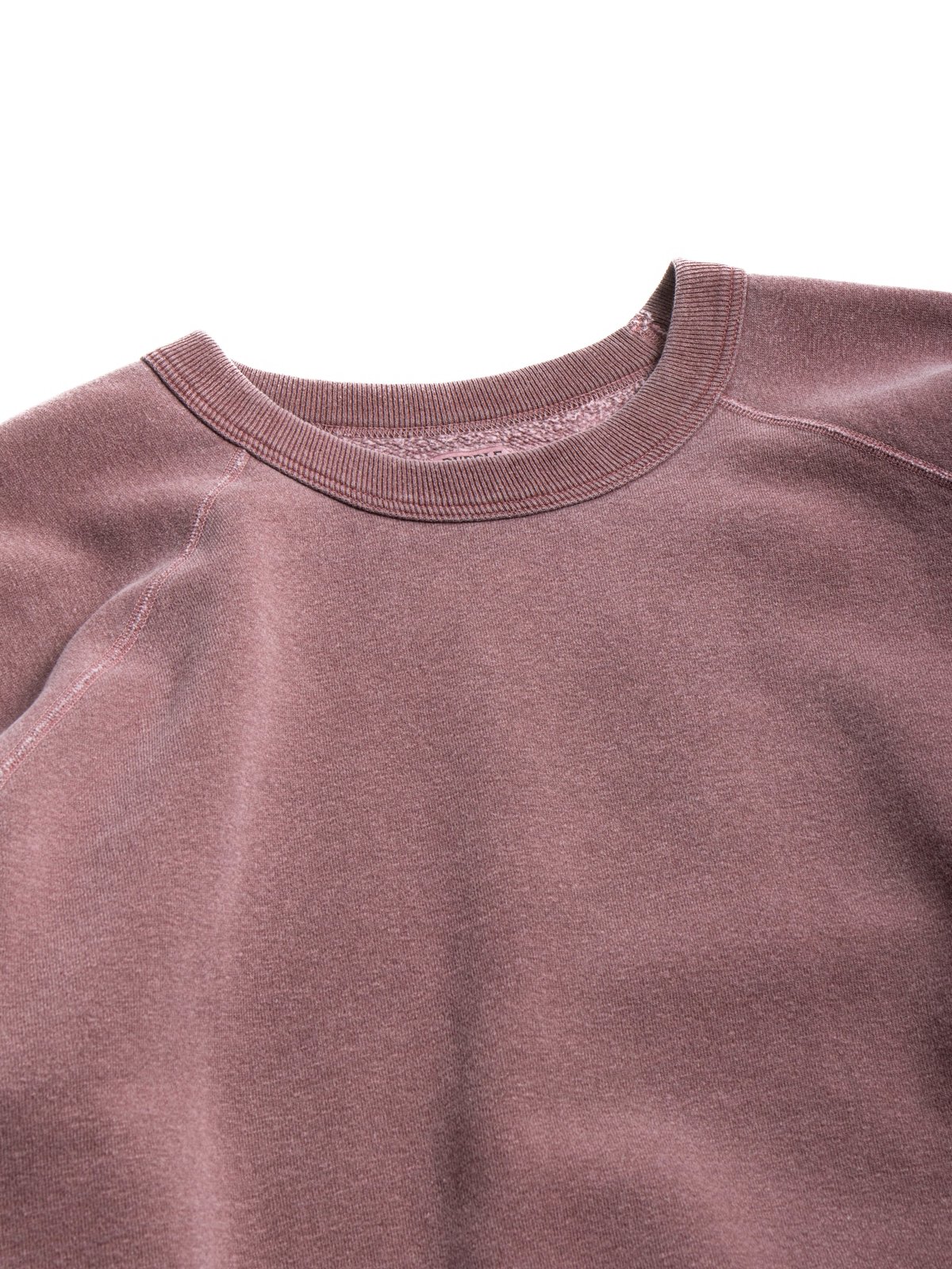 (LOT 83004PD) FLATSEAMS RAGLAN SWEAT SHIRT P.D. BORDEAUX - Image 2
