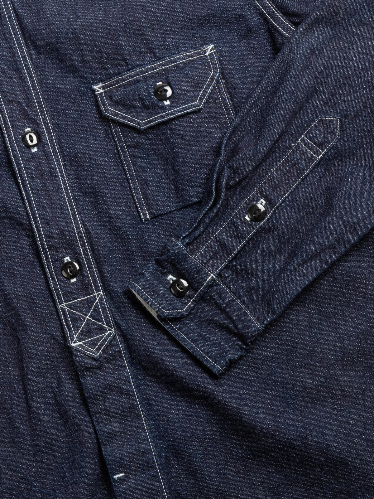 NO.5333B DENIM WORK SHIRT INDIGO - Image 3