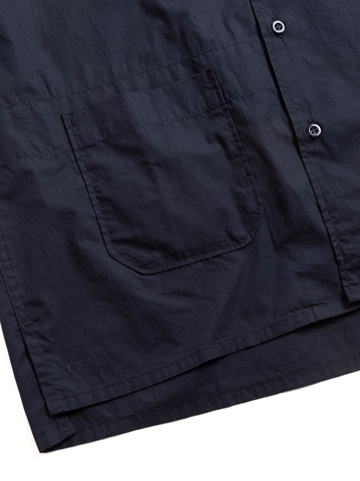 CAMP SHIRT DK. NAVY COTON BROADCLOTH - Image 3