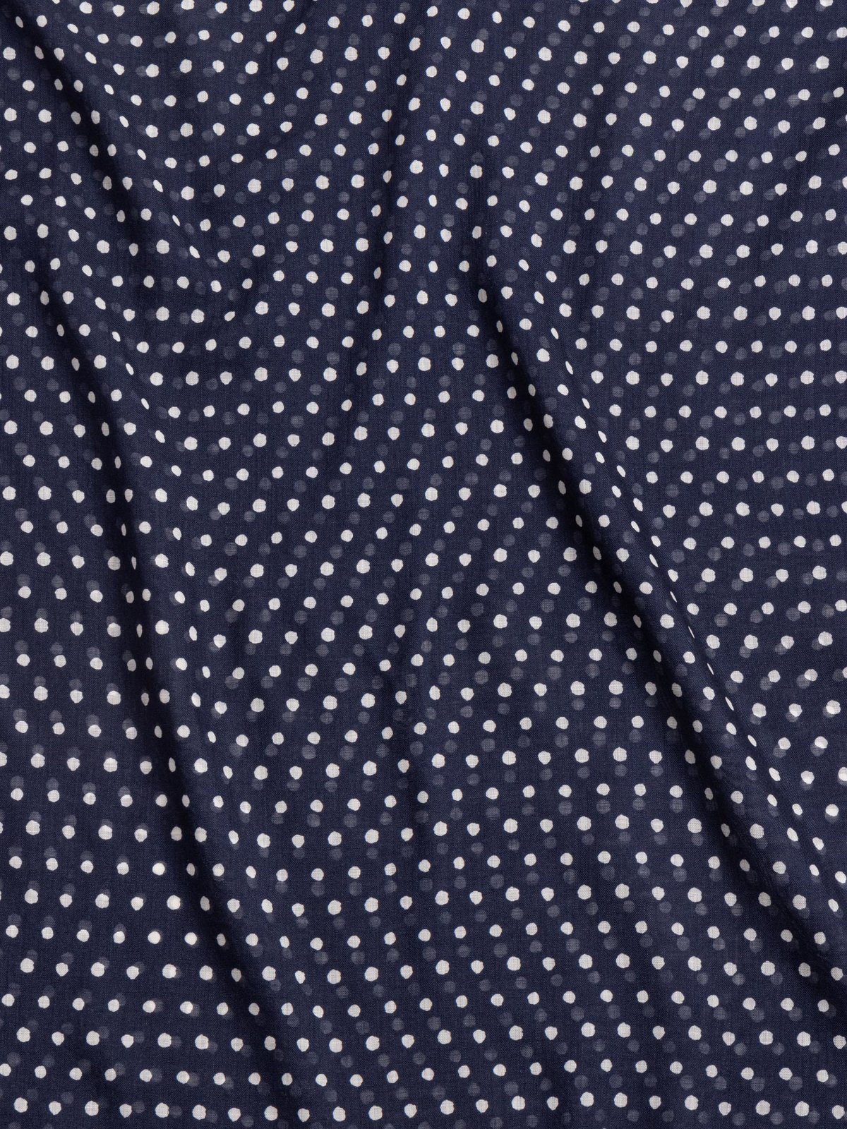 NAVY POLKA DOT WOOL SCARF - Image 3