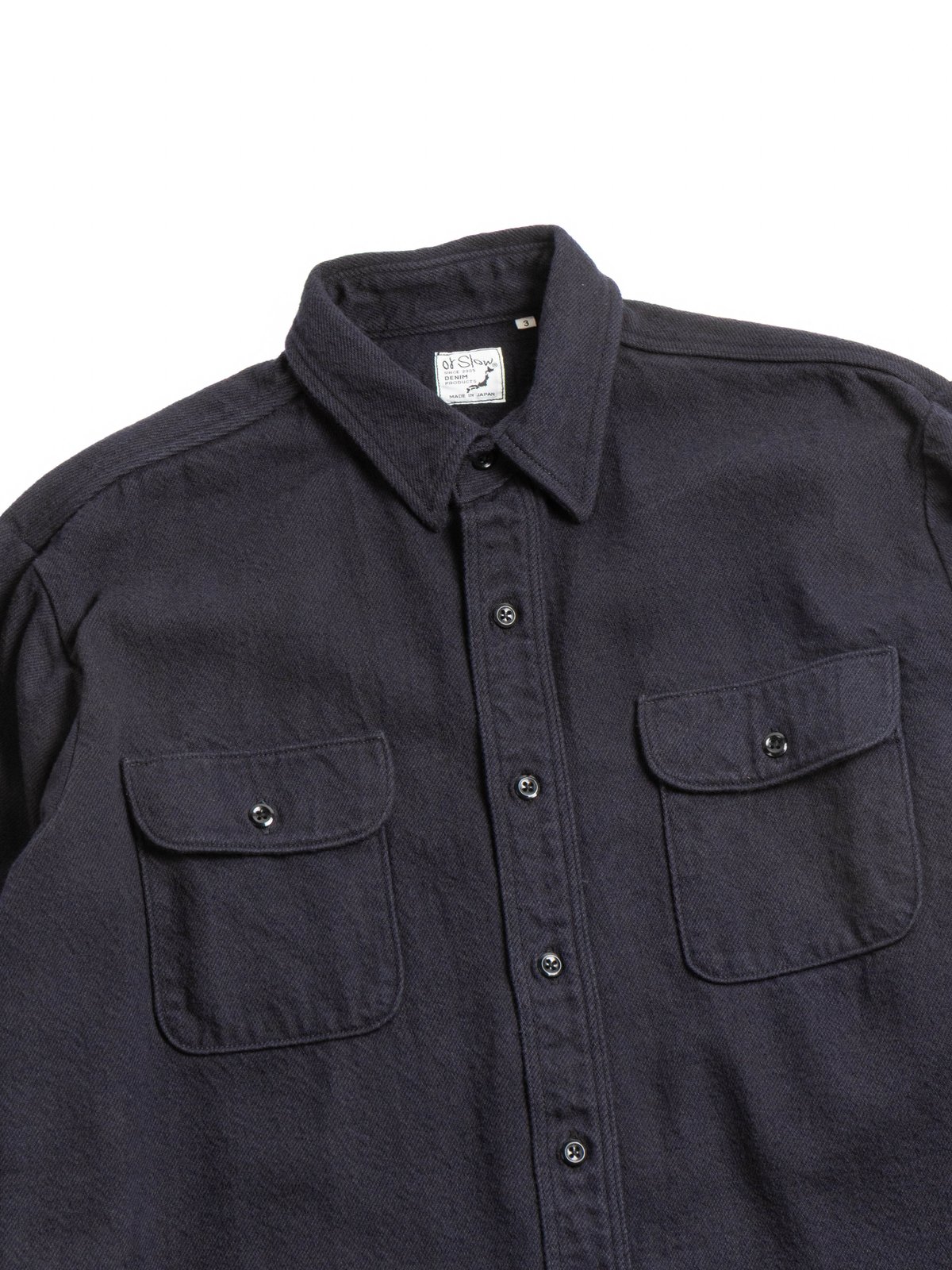 (V8072) RELAX FIT FLANNEL SHIRT NAVY - Image 2
