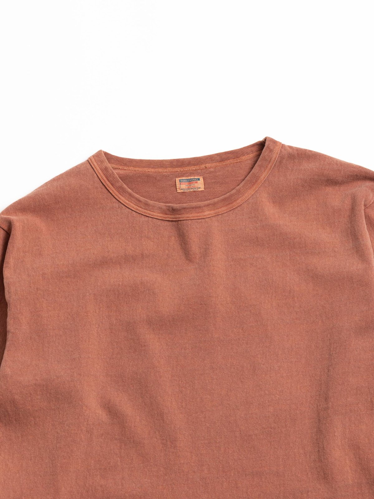 HEAVY WEIGHT PIGMENT DYED L/S TEE BRICK RED by DOUBLEWORKS – The Bureau ...