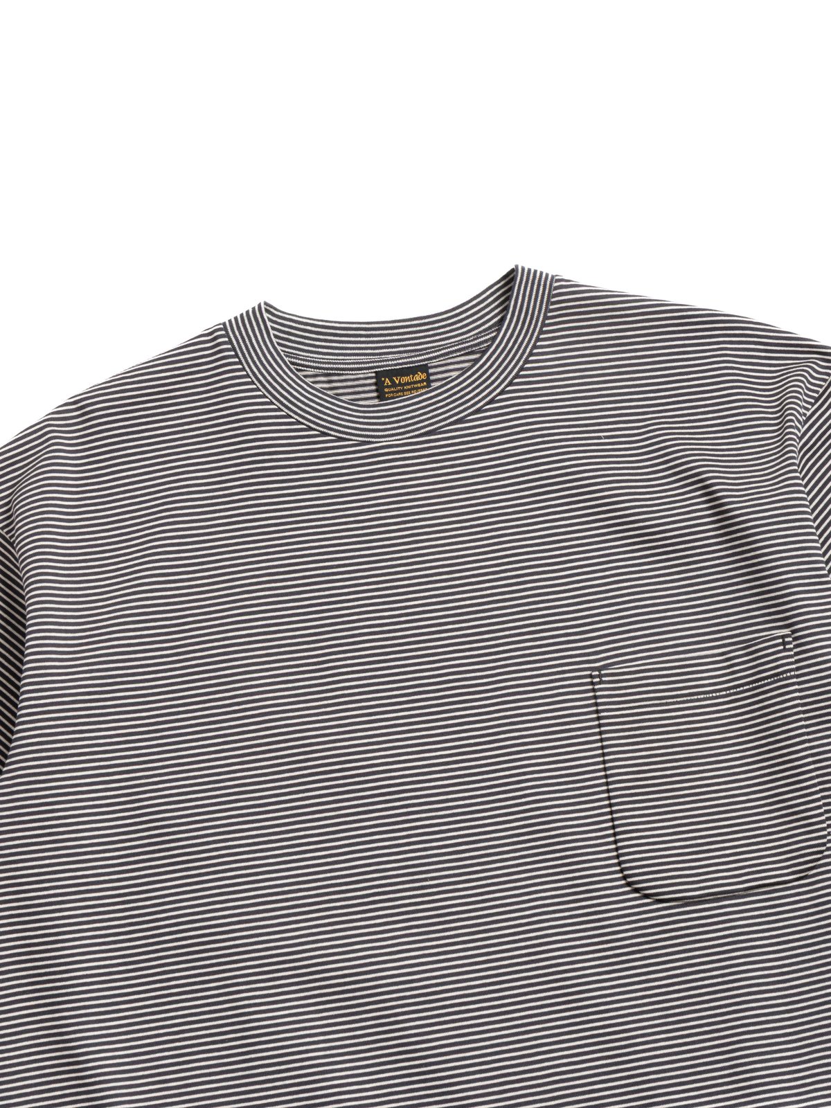 (VTD&ndash;0635&ndash;CS) BORDER T&ndash;SHIRT BLACK / ECRU - Image 2