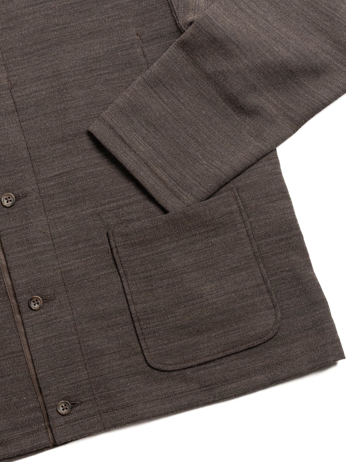 KNIT CARDIGAN TRI BLEND JERSEY KNIT BROWN  - Image 3