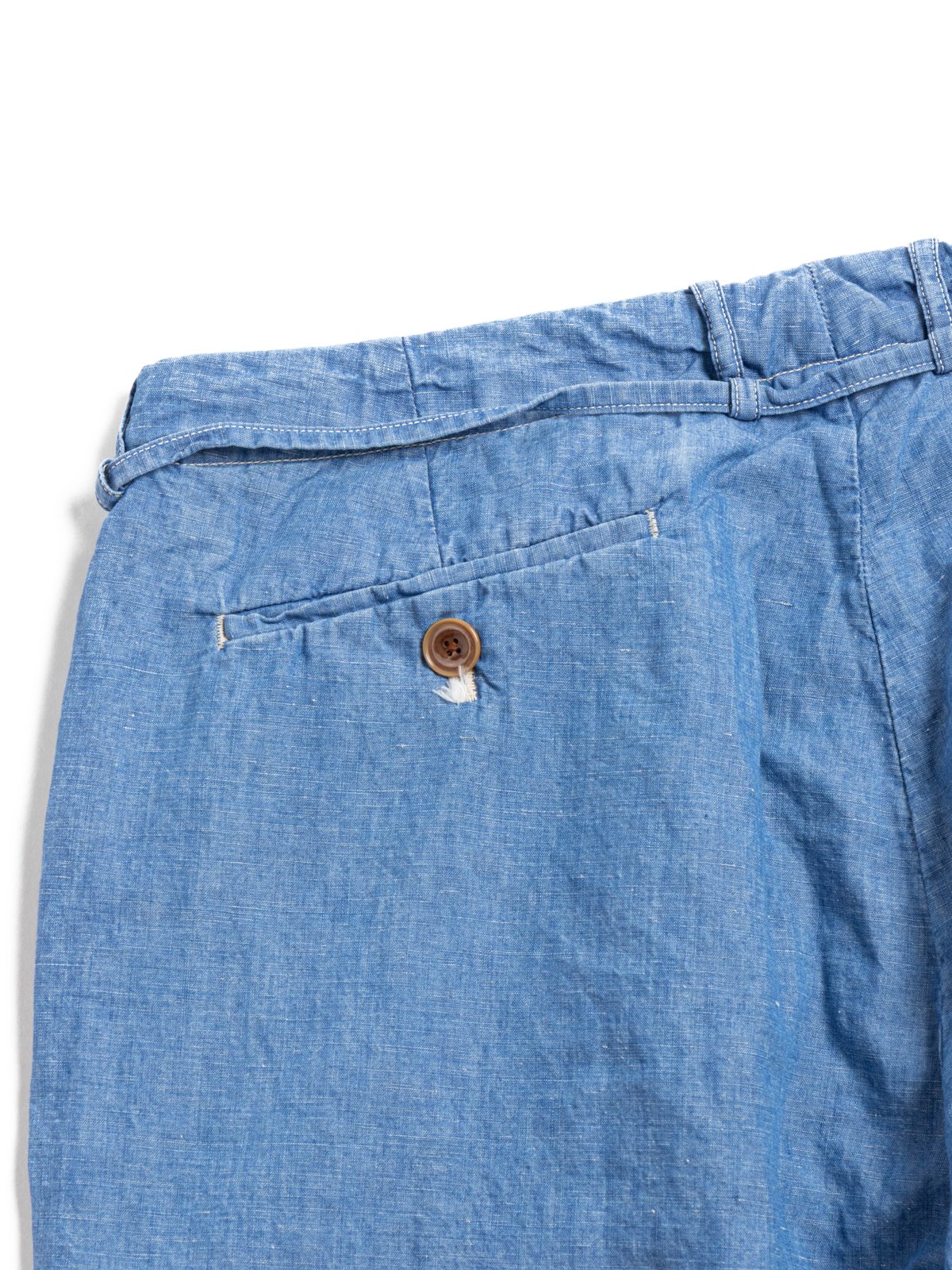 (SV&ndash;PT&ndash;013) C/L CHAMBRAY TAPERED 2TUCK PANT BLUE  - Image 4