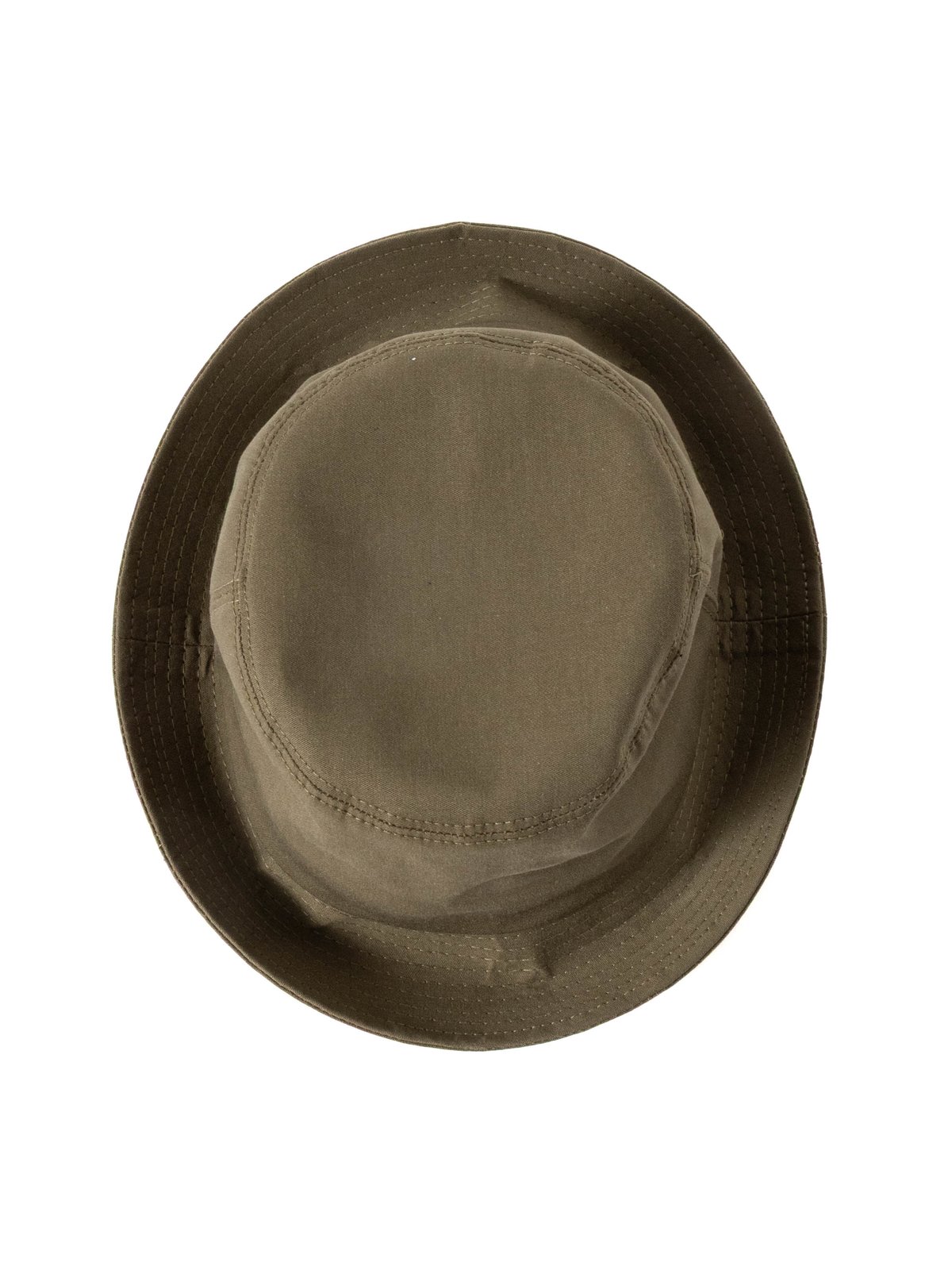 PORKPIE HAT OLIVE COTTON SANDED CLOTH - Image 3