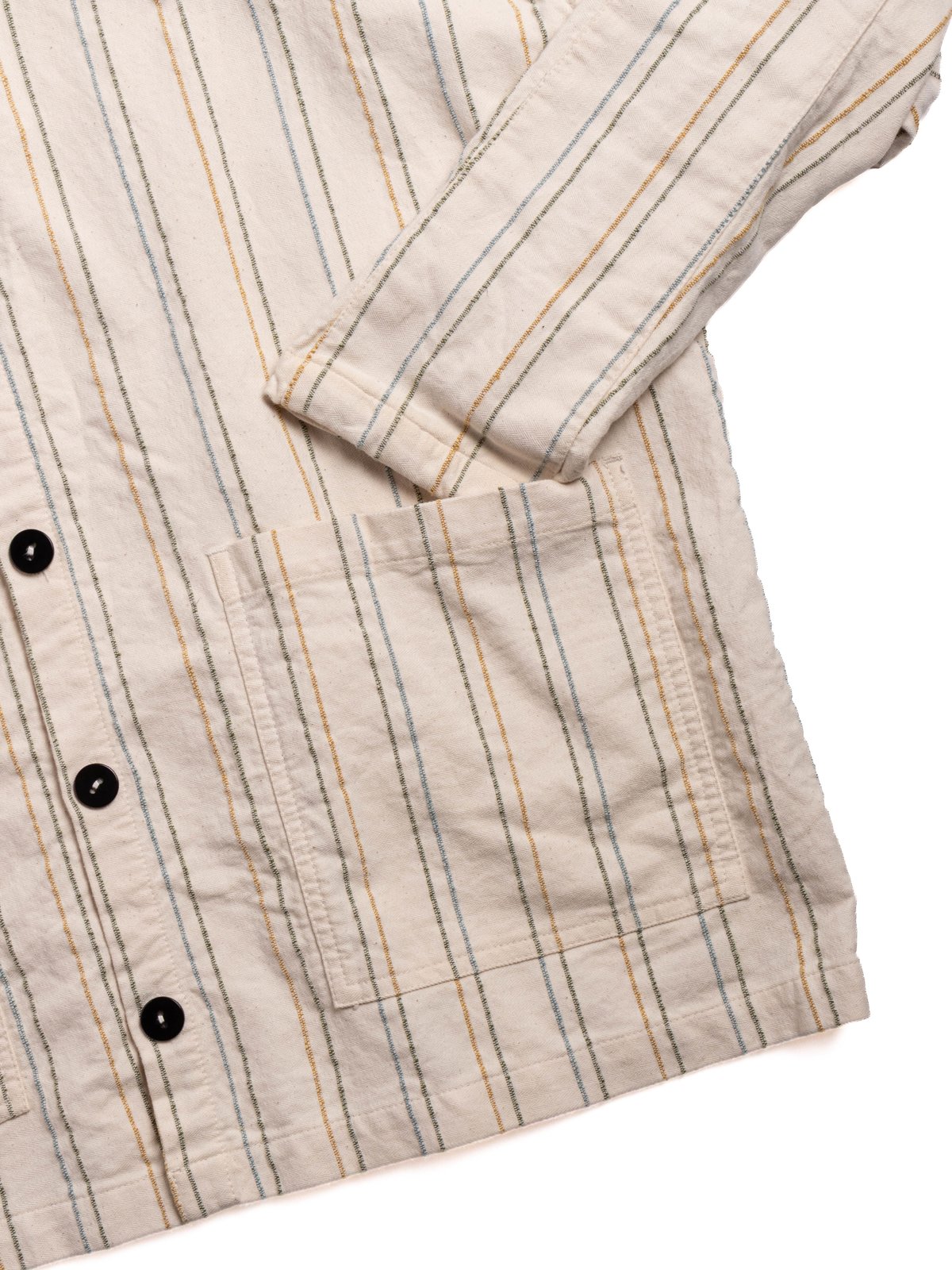 485 ISOSCELES SHIRT WOOL STRIPE COTTON TATTERSALL RINSED - Image 3