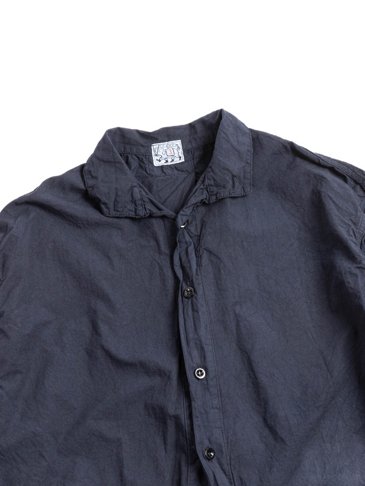 TYPE 468 FLIPPED COLLAR SHIRT ECRU LAWN HADAL BLUE - Image 2