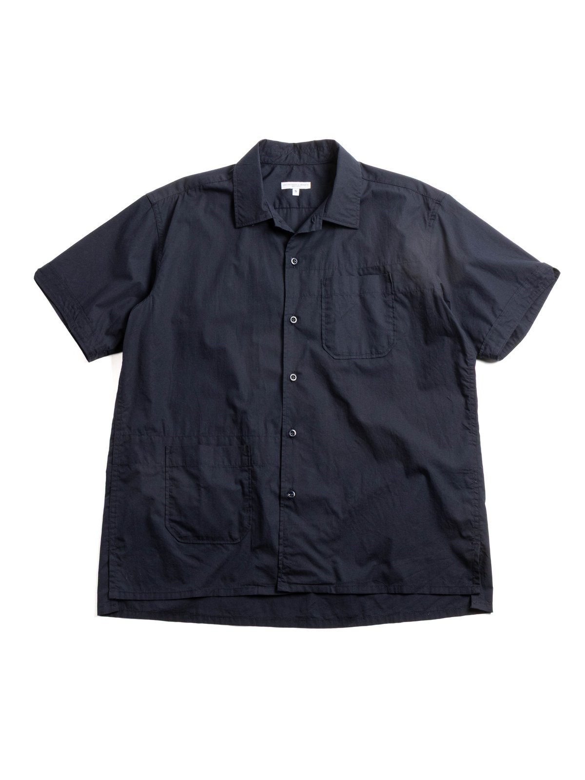 CAMP SHIRT DK. NAVY COTON BROADCLOTH - Image 1