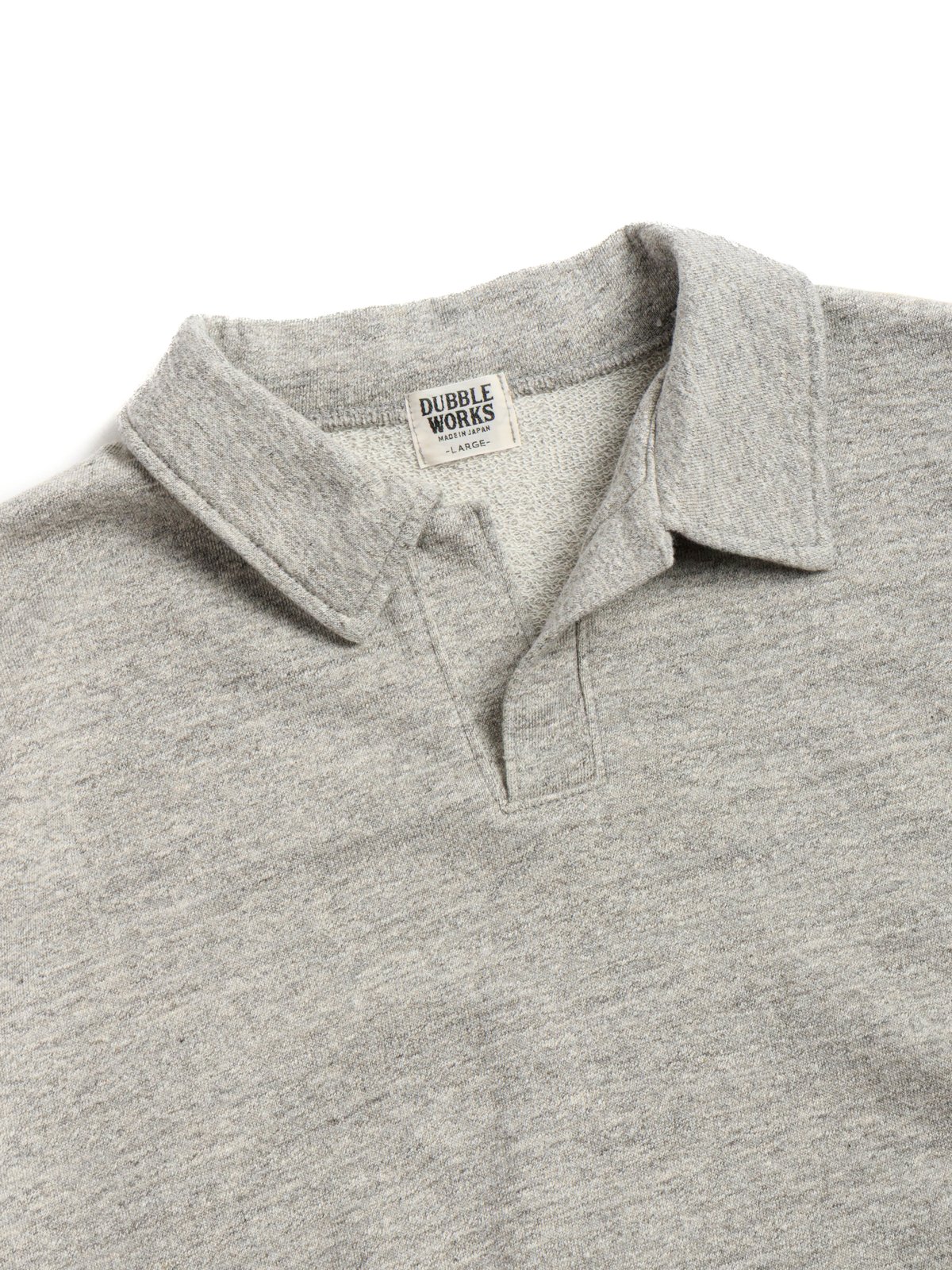 (LOT 74004) CUT OFF SLEEVE POLO SHIRT HEATHER GREY - Image 3