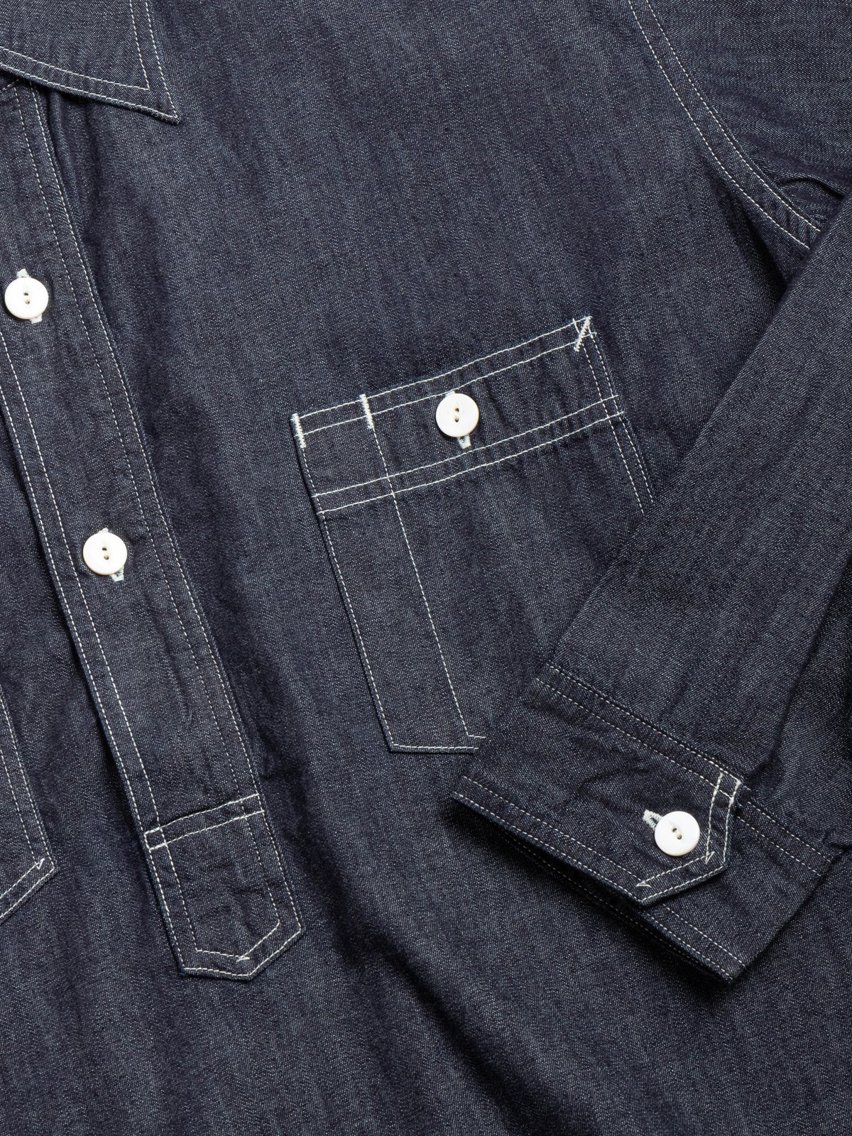 (1202&ndash;LD) NO.2 SHIRT / LIGHT DENIM / INDIGO - Image 3