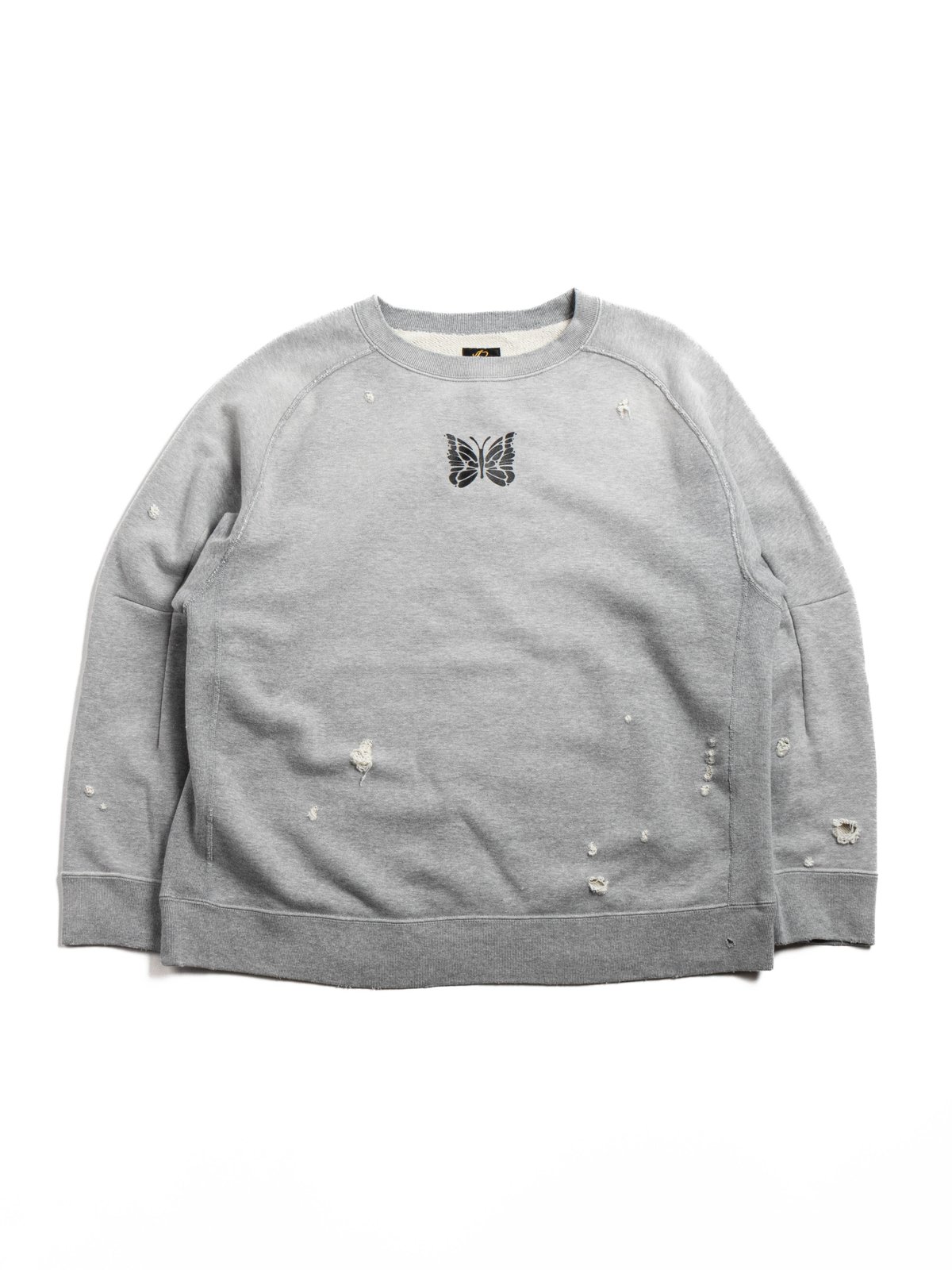 NEEDLES DECONSTRUCTED SWEAT SHIRT H.GREY - Image 1
