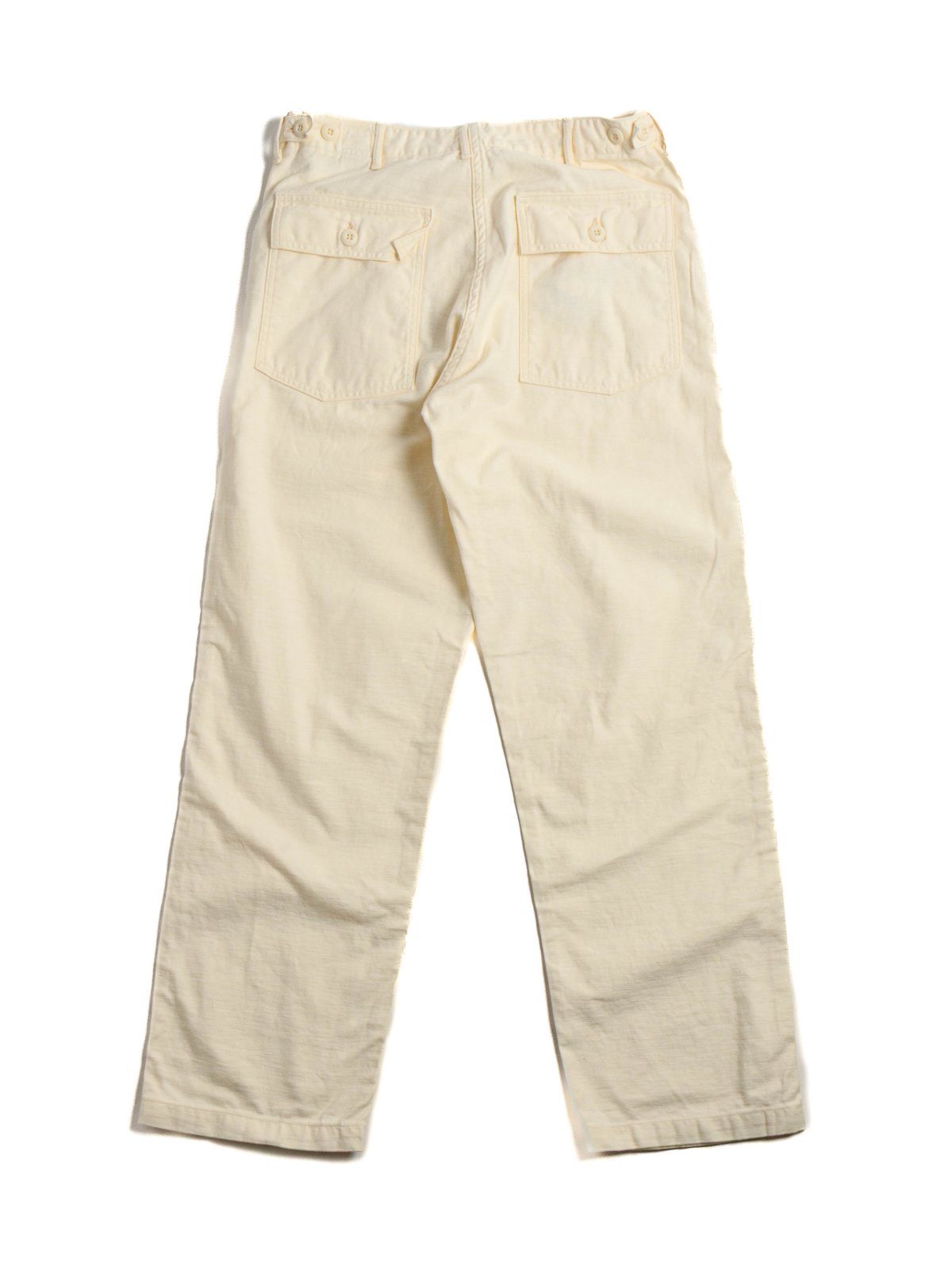 (Lot 5002) FATIGUE PANT (REGULAR FIT) REVERSE SATEEN ECRU - Image 6