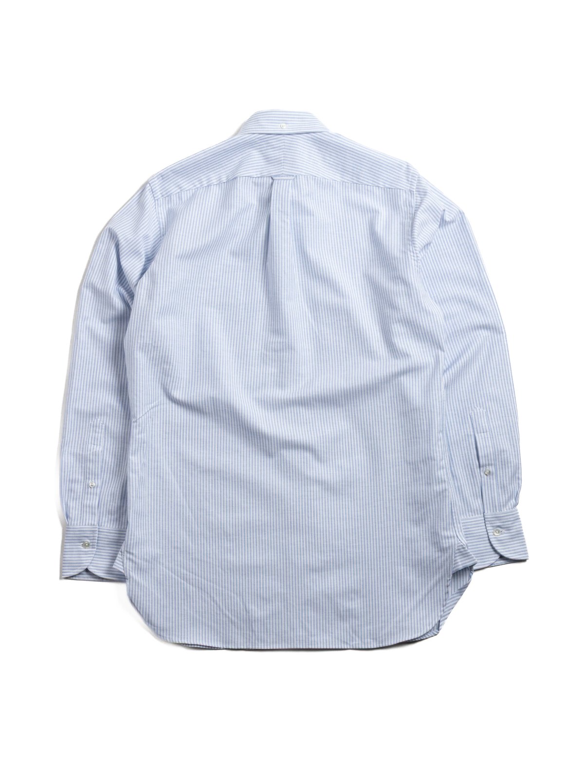 TICKING STRIPE BUTTON DOWN OXFORD SHIRT LIGHT BLUE - Image 5