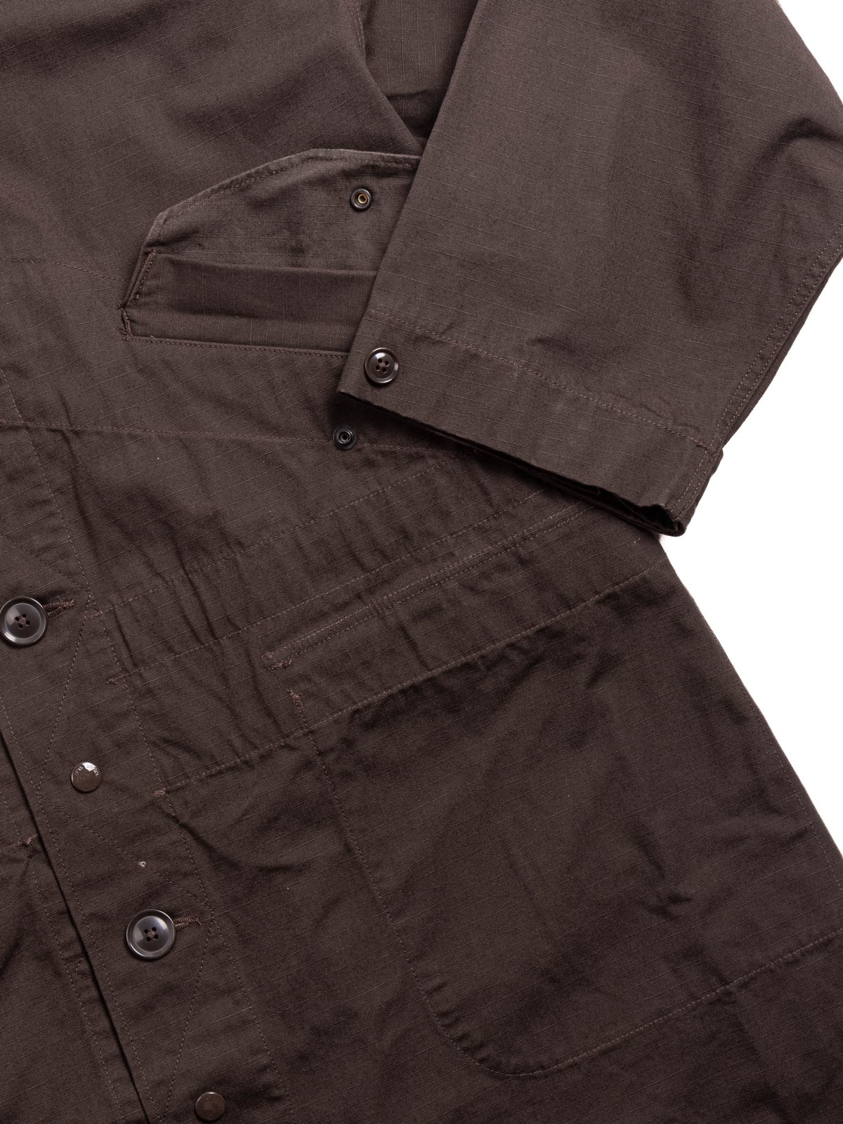 HIGHLAND PARKA DK. BROWN HEAVYWEIGHT COTTON RIPSTOP - Image 4