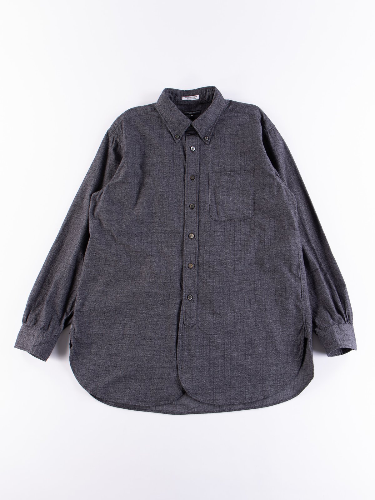 Grey Cotton Glen Plaid 19th Century BD Shirt by Engineered Garments