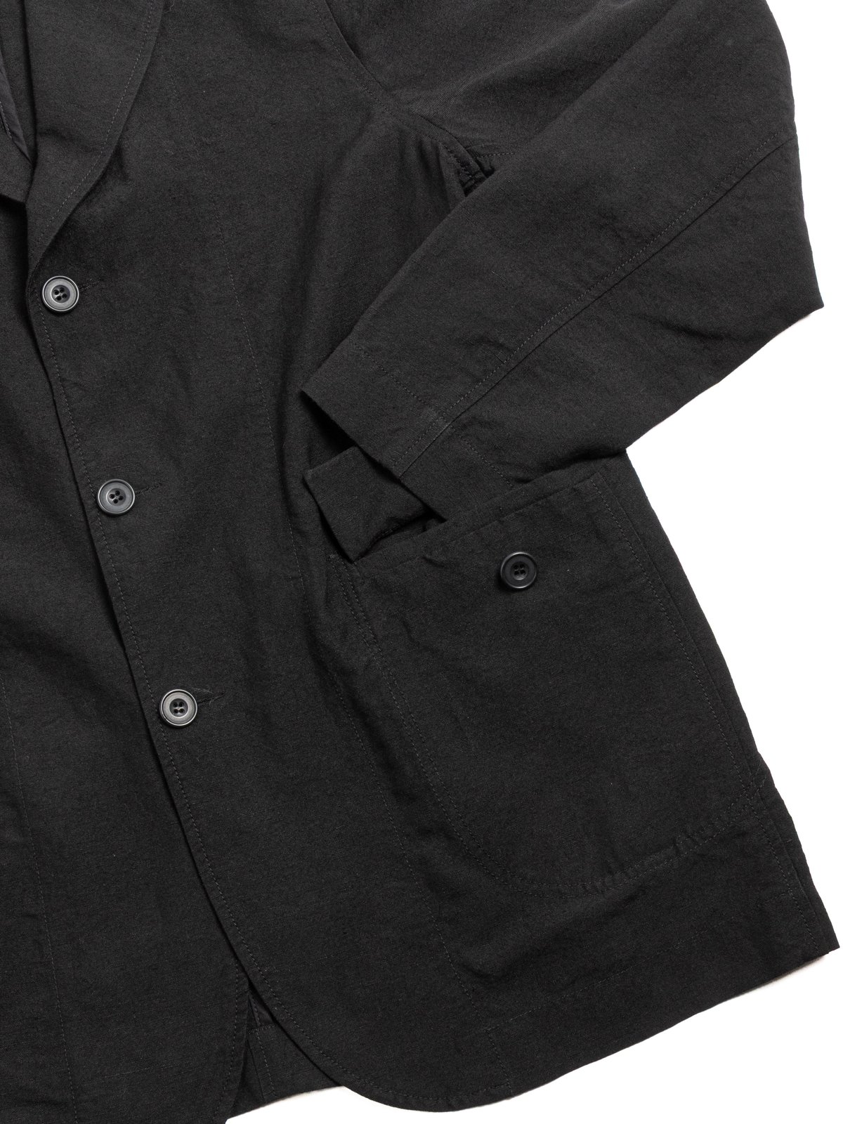 REVERSIBLE JAK PAT JACKET &ndash; LIN WOOL &ndash; BLACK - Image 3