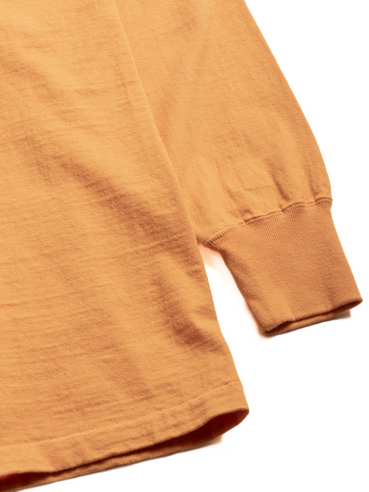 (LOT 55001) 7.7OZ MID WEIGHT L/S TEE FADE ORANGE - Image 3