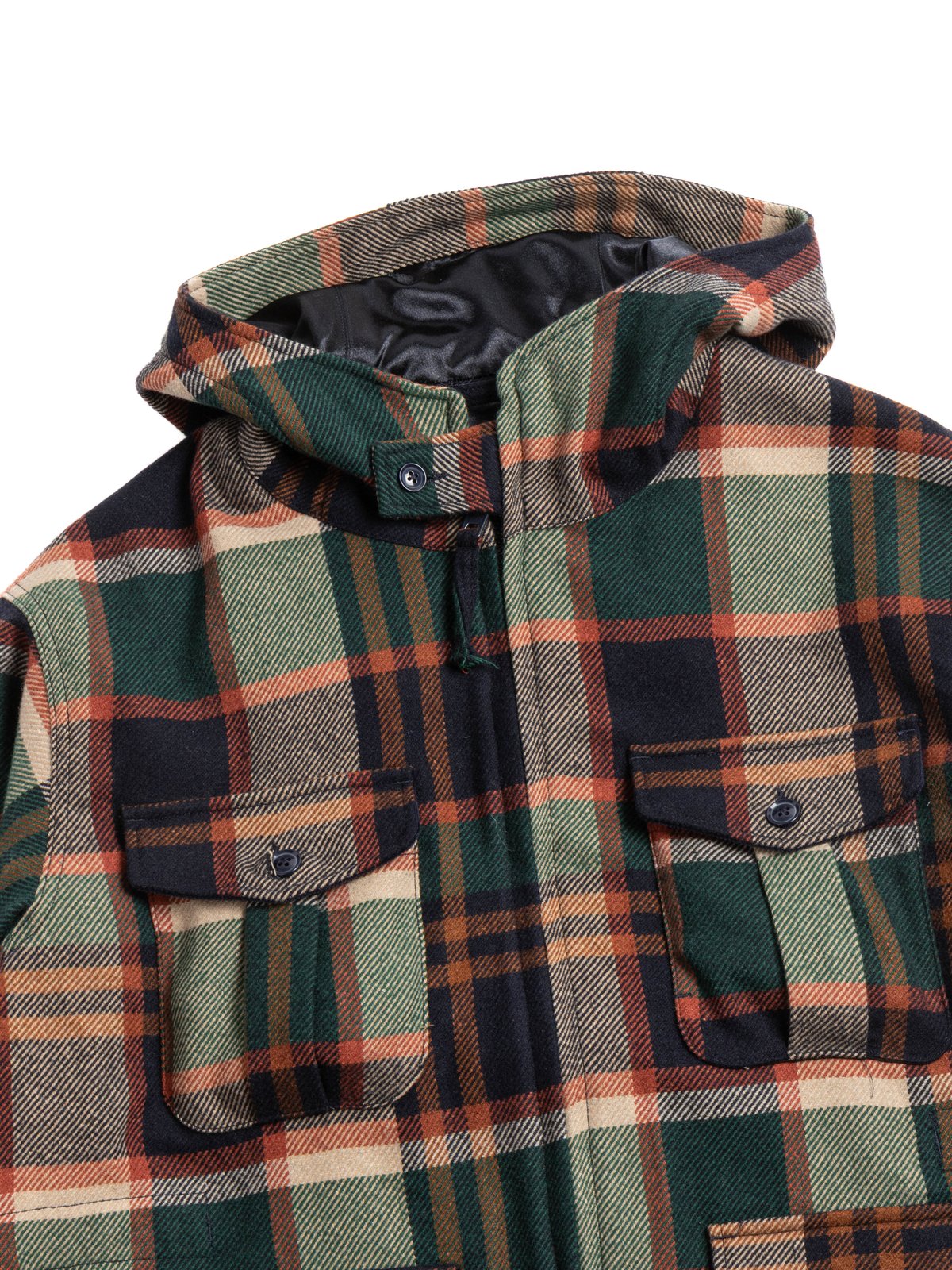 SAS JACKET NAVY/BROWN HEAVY WOOL PLAID - Image 2