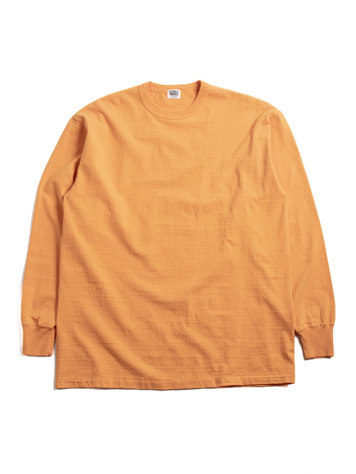 (LOT 55001) 7.7OZ MID WEIGHT L/S TEE FADE ORANGE - Image 1